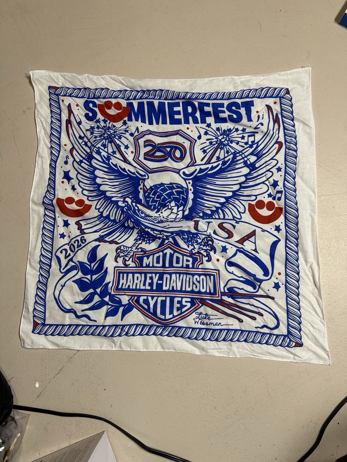Summerfest 2026 Milwaukee Harley-Davidson America 250 Luke Wessman Bandana July4