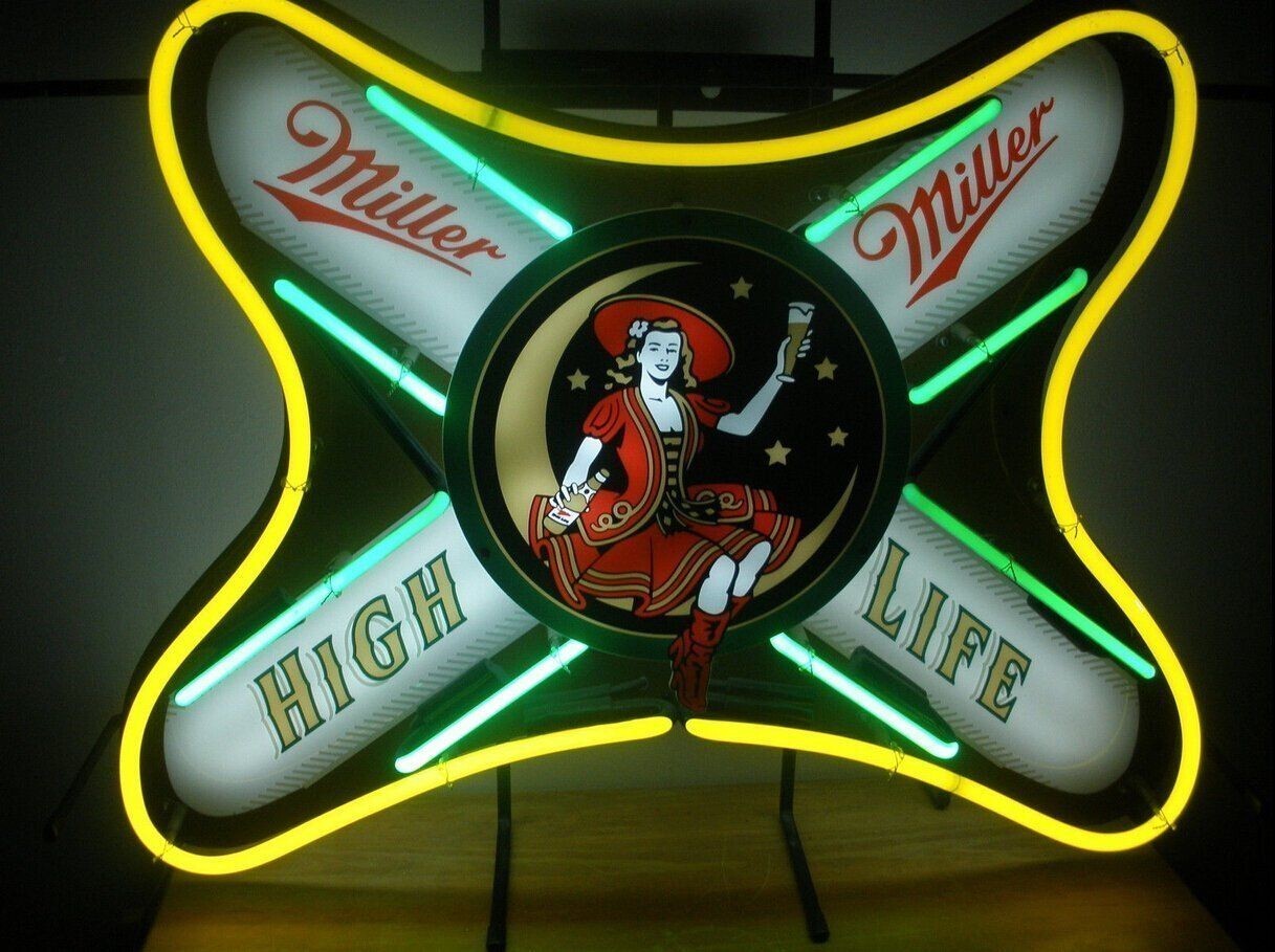 US STOCK Miller High Life Girl Miller Lite Beer 20