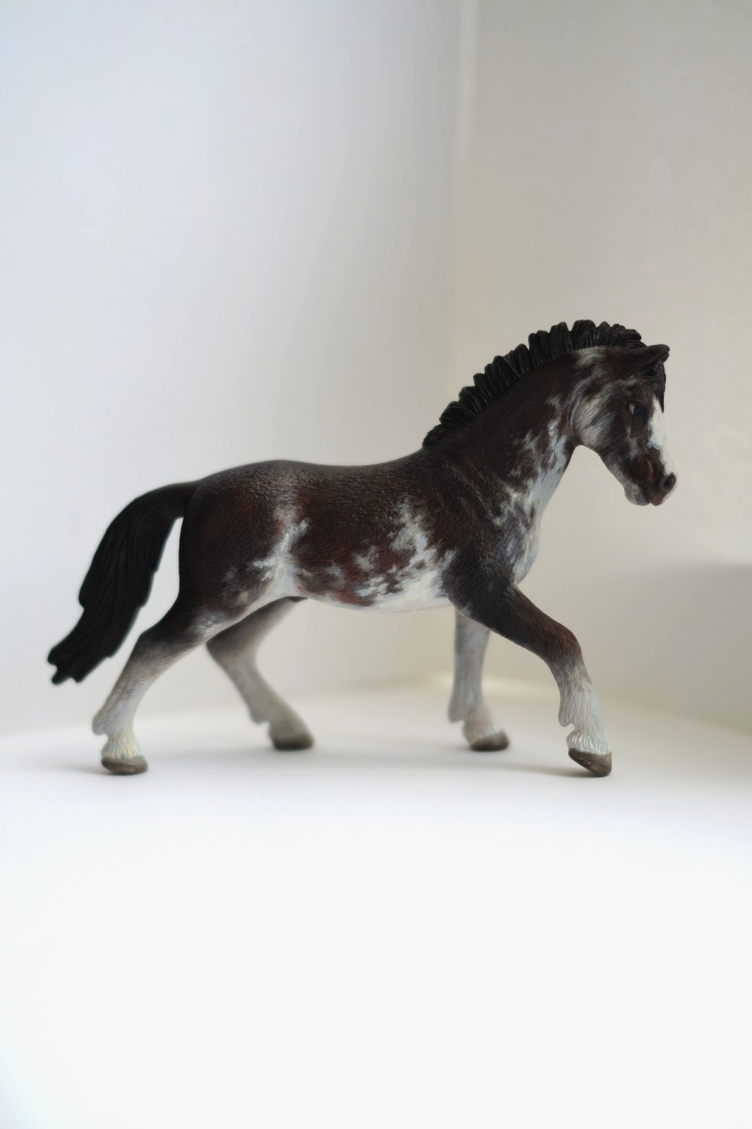 Custom Schleich - ZEPPELIN - OOAK Retired Camargue  Stallion - Dark Bay Roan
