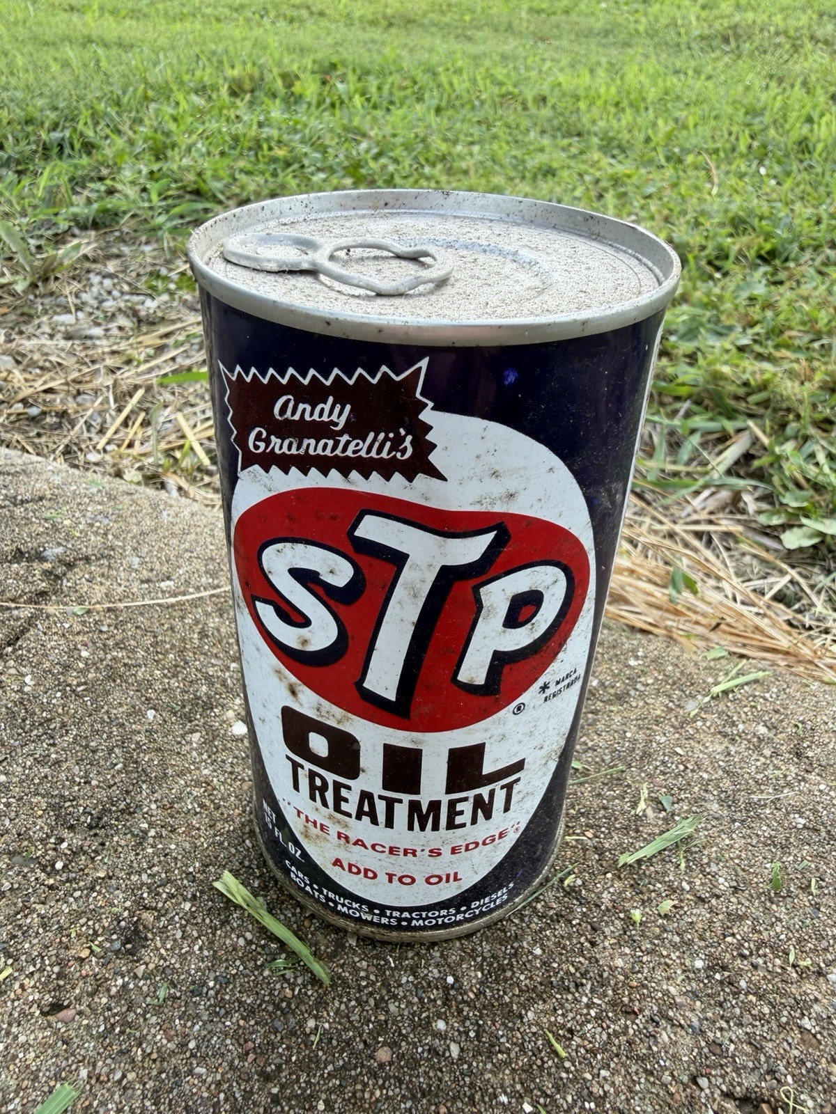 STP Vintage Oil Treatment 15 fl oz Metal Advertising Can, Original 1973