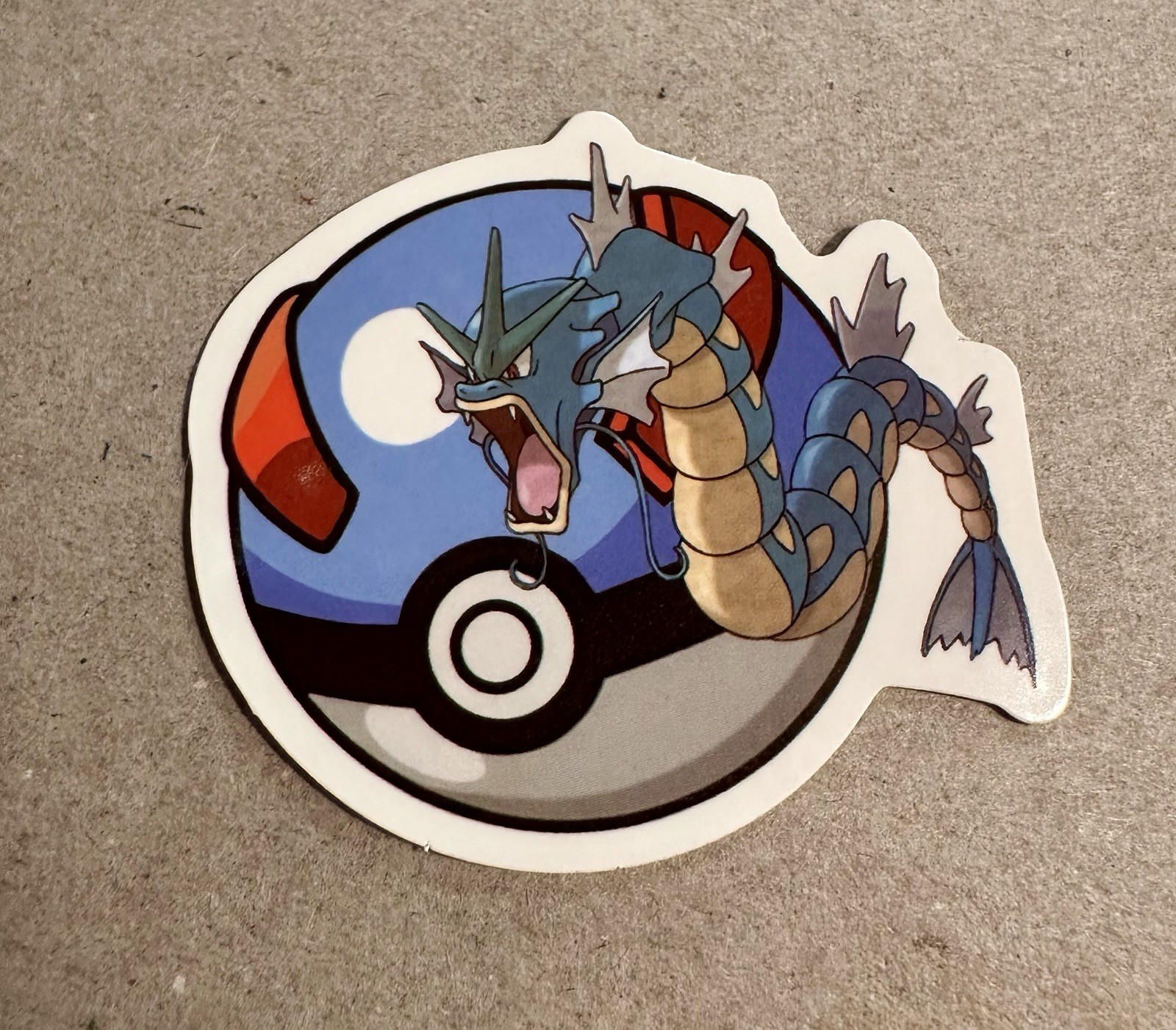 Pokemon Stickers Gyarados with a Great Ball