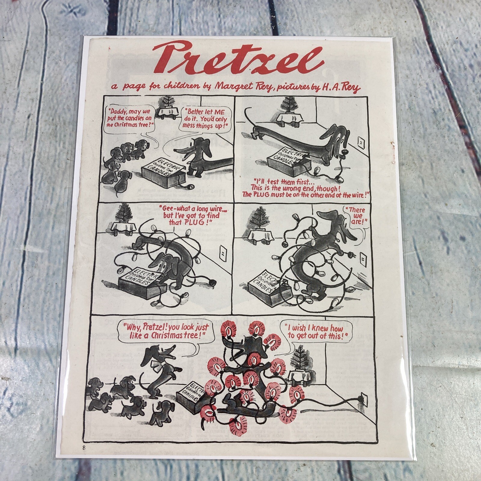 1946 Pretzel Comic Strip Wiener Dog Vtg Print Ad/Poster Promo Art Magazine Page