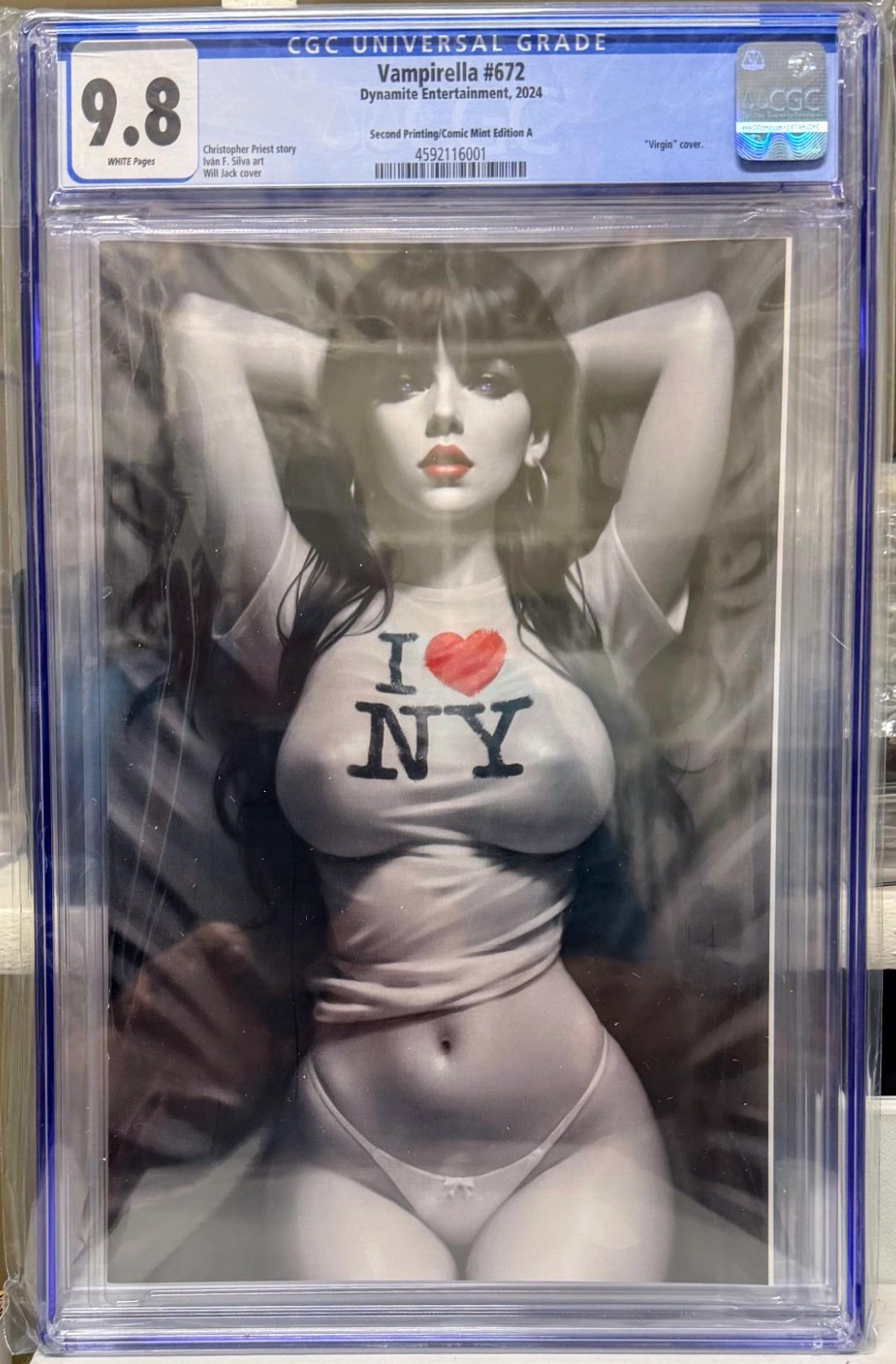 Vampirella #672 (2024) Will Jack virgin cover Comic Mint Edition A 2nd Print CGC