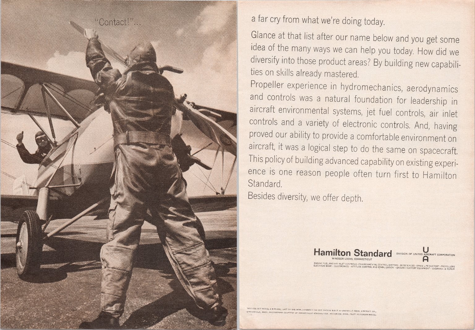 Hamilton Standard Aircraft Propellers Aviation Vintage 1967 2pg Print Ad