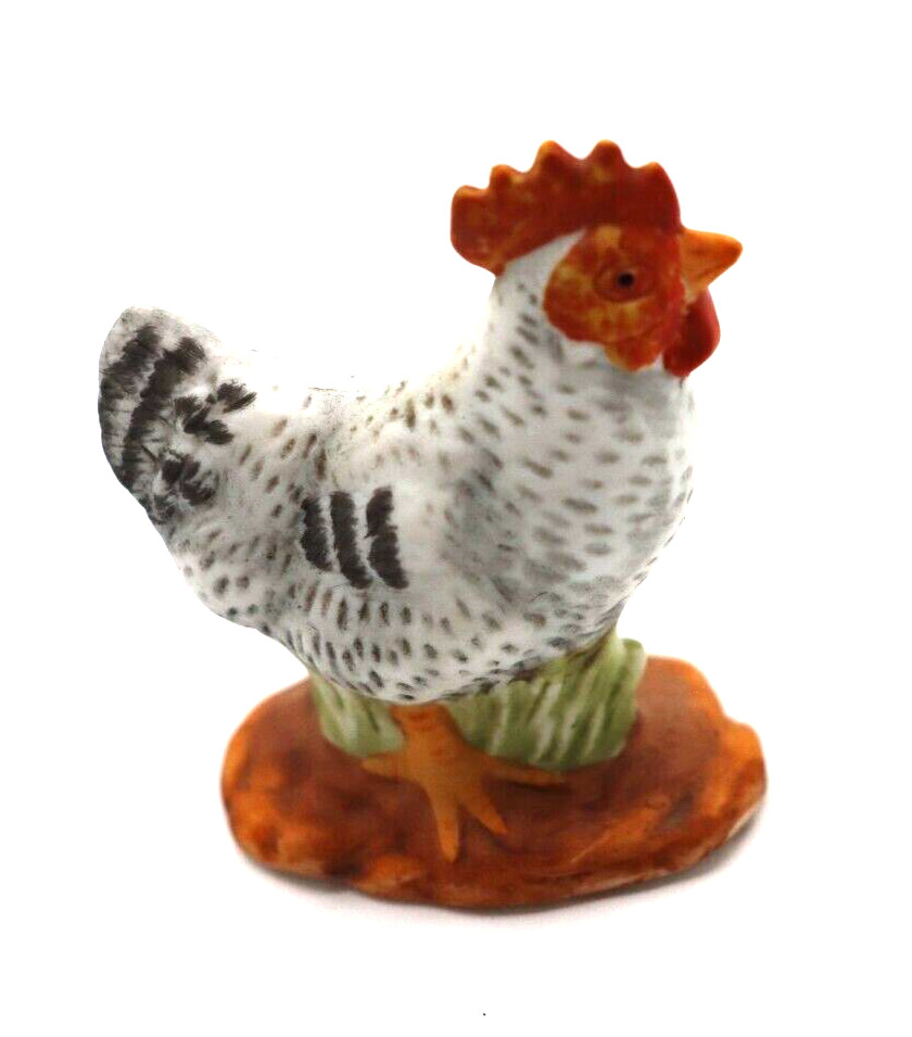 Vintage Lefton Miniature Porcelain Rooster Figurine #04276