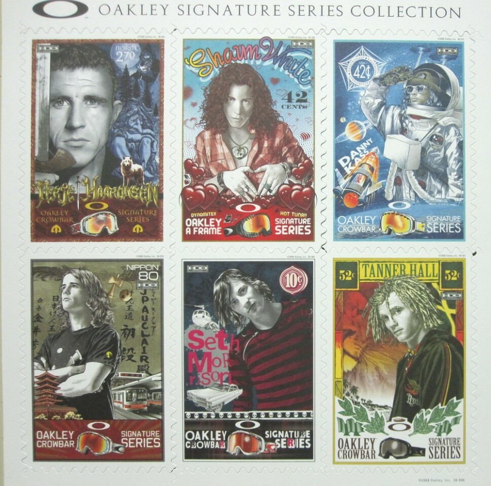OAKLEY 2008 Sig Series 6 card set snowboard ski display New Old Stock Flawless