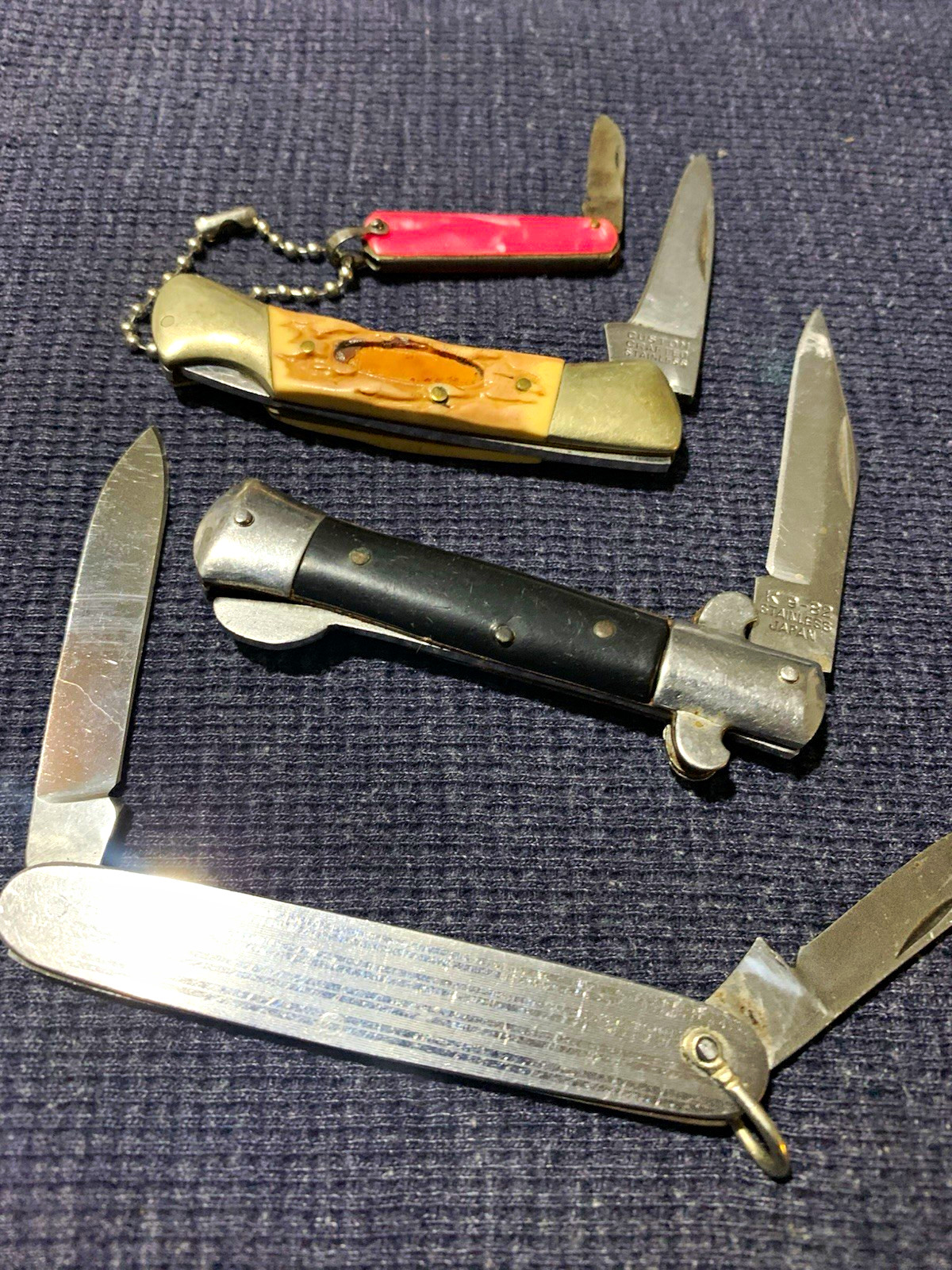 Lot of 3 Vintage Pocket Knives Made in Japan