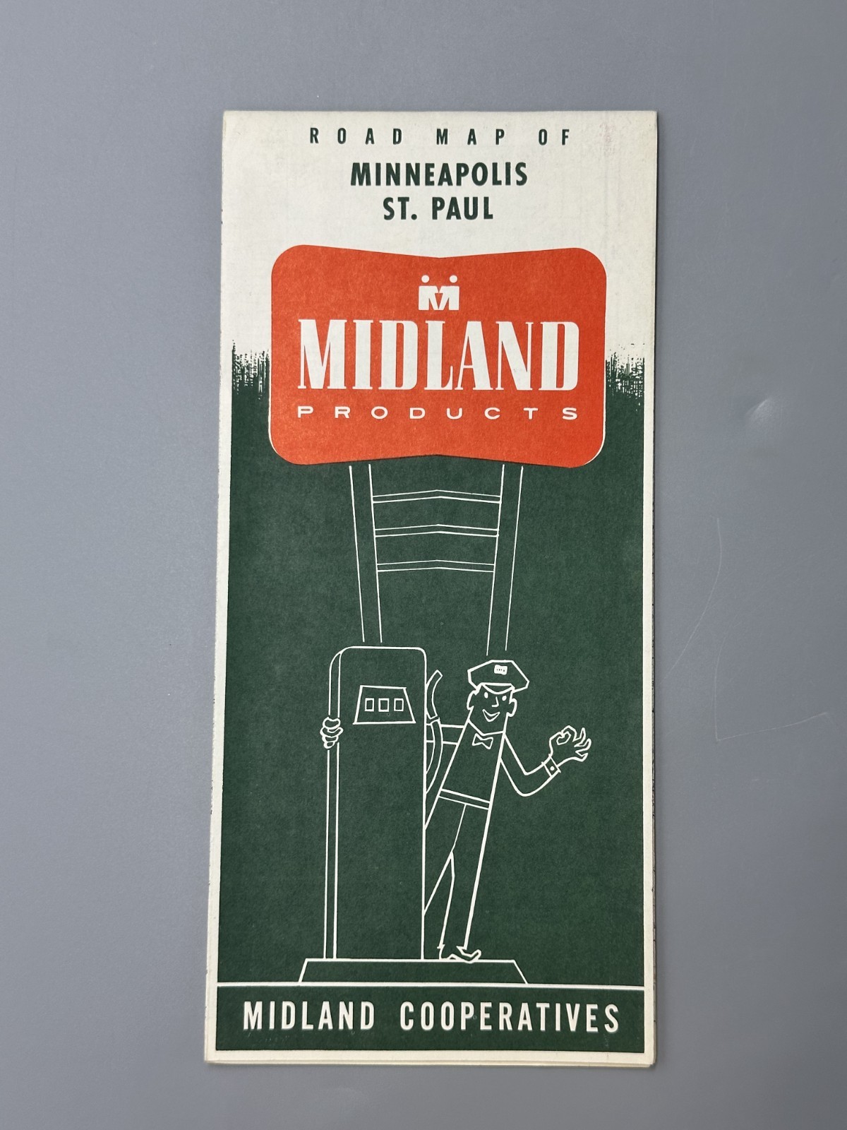 1964 MINNEAPOLIS - ST PAUL Minnesota Map MIDLAND Vintage Oil Gas Advertising 1964 MINNEAPOLIS - ST PAUL Minnesota Map MIDLAND Vintage Oil Gas Advertising