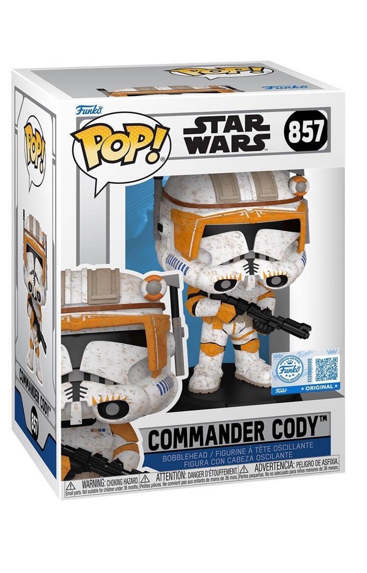 Star Wara Funko Pop Commander Cody Exclusive # 857 +Protector PreSale