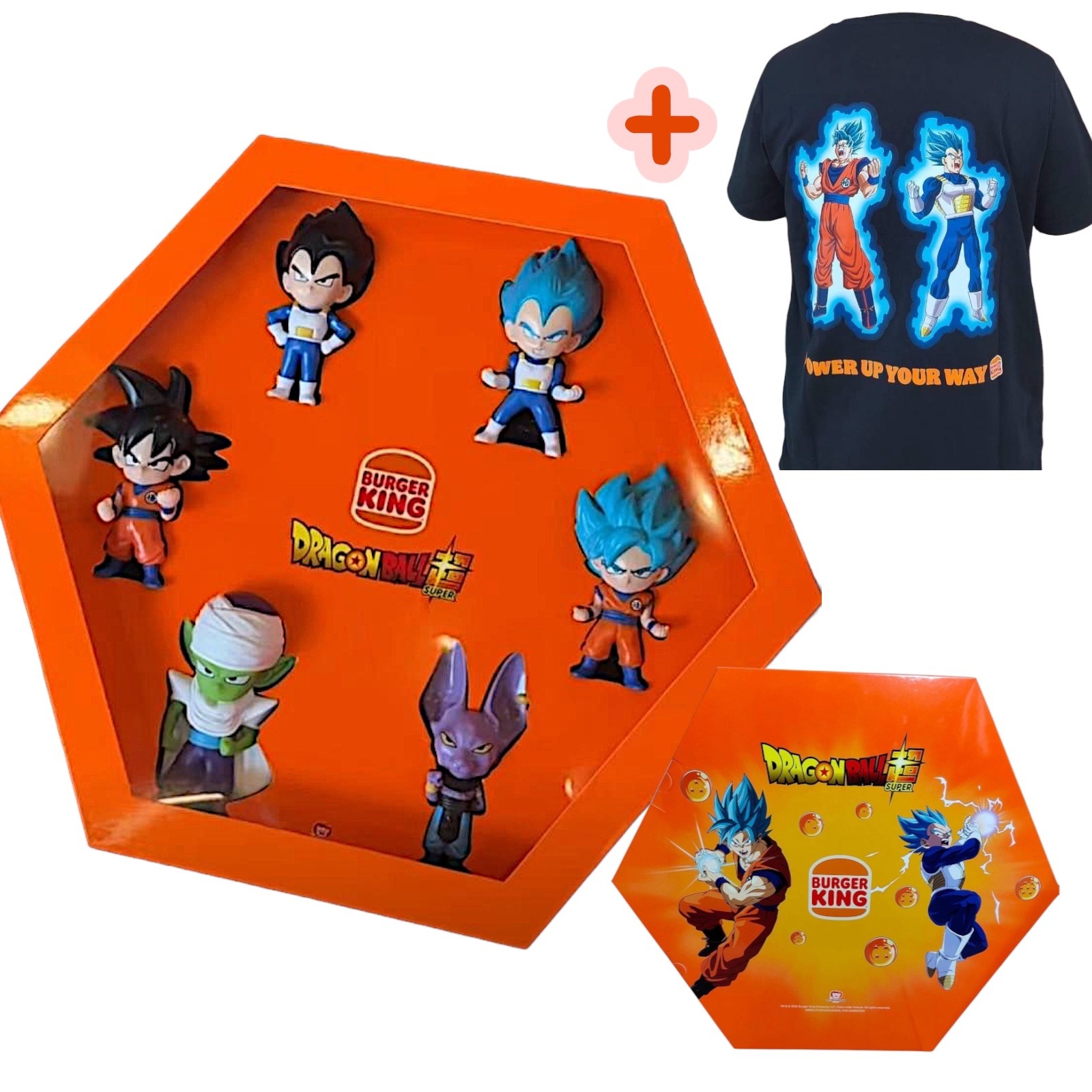Dragon Ball Burger King Box Set 6 Figures Thailand Limited 1000pc Free T-Shirt L