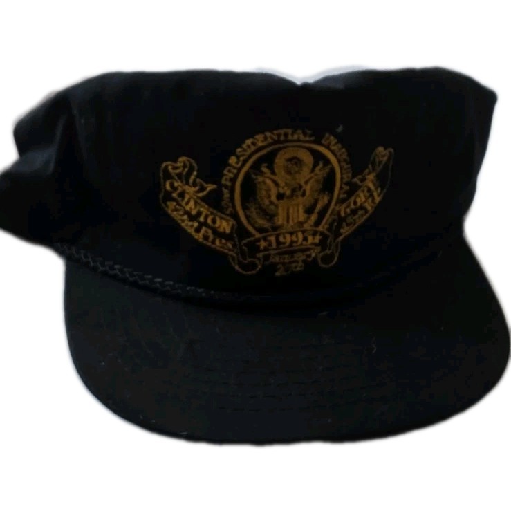 Vintage 1993 Clinton Gore Presidential Inauguration Hat Snapback Black Gold Rope Vintage 1993 Clinton Gore Presidential Inauguration Hat Snapback Black Gold Rope
