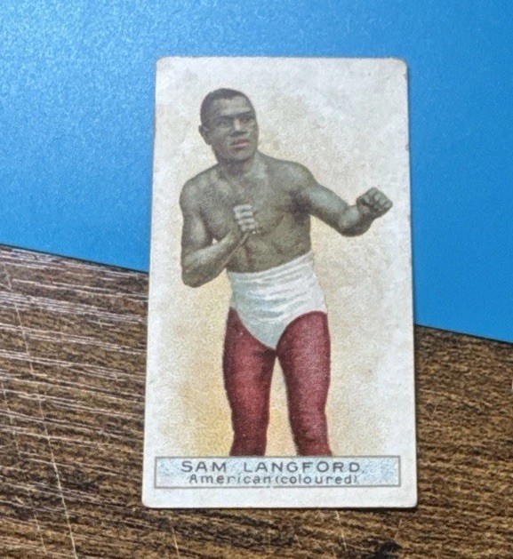 1911 W.D. & H.O. Wills Scissors Back Sam Langford  HOF boxing