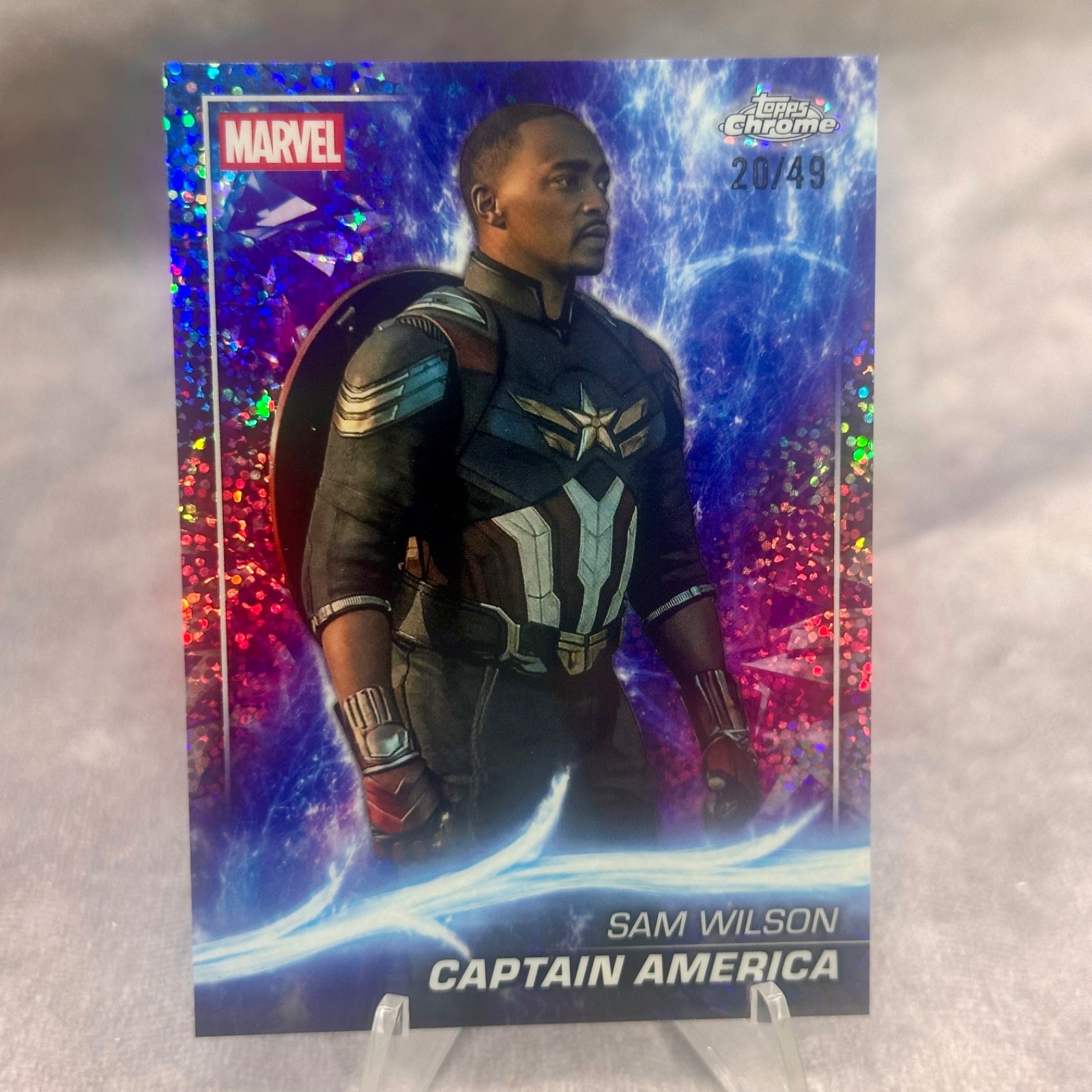 Captain America #167 Ms. Marvel Speckle 20/49 2025 Topps Chrome Marvel Studios