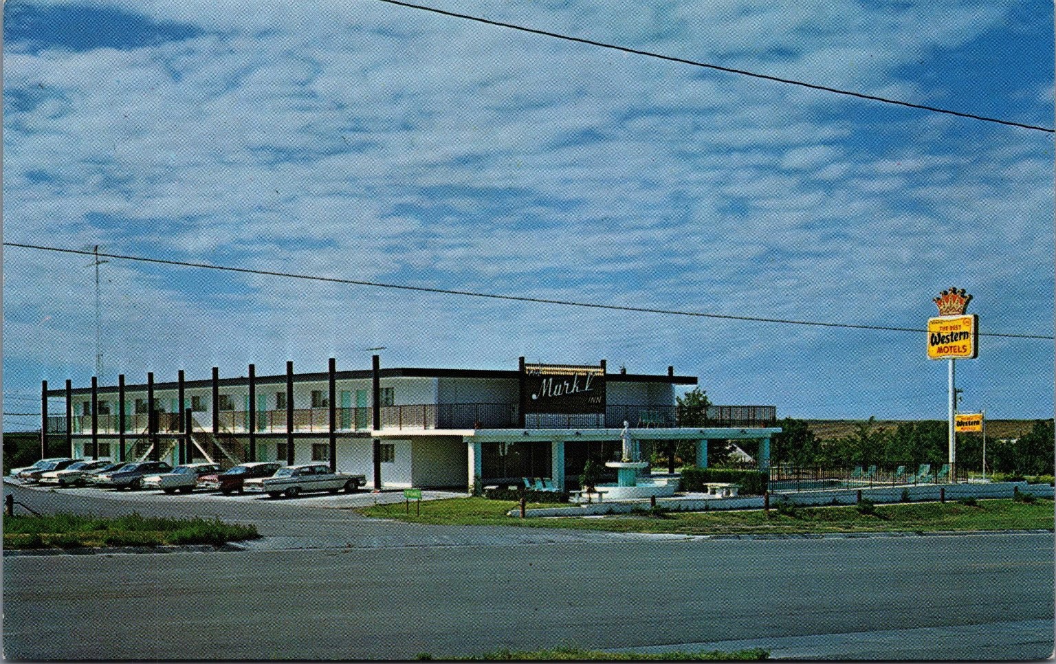 Vintage MARK V INN Phillipsburg Kansas Best Western Motel Postcard 1960s