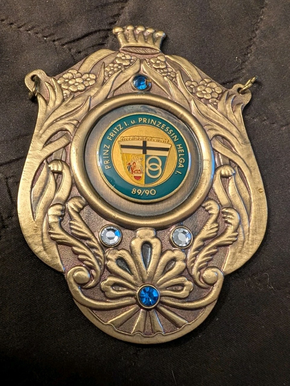 Vintage 1989-90 German Miesenheim Carnival Large Brass Medal Karneval 4 Vintage 1989-90 German Miesenheim Carnival Large Brass Medal Karneval 4