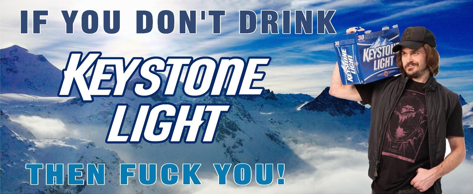 If you don't like keystone light beer Keith Stone Banner shop mancave gift ideas