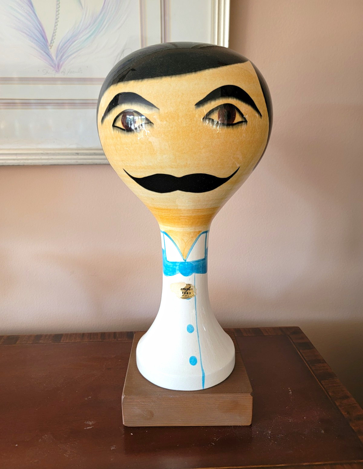 Very Rare Mid Century Modern Stangl Ceramic Mannequin Wig / Hat Stand