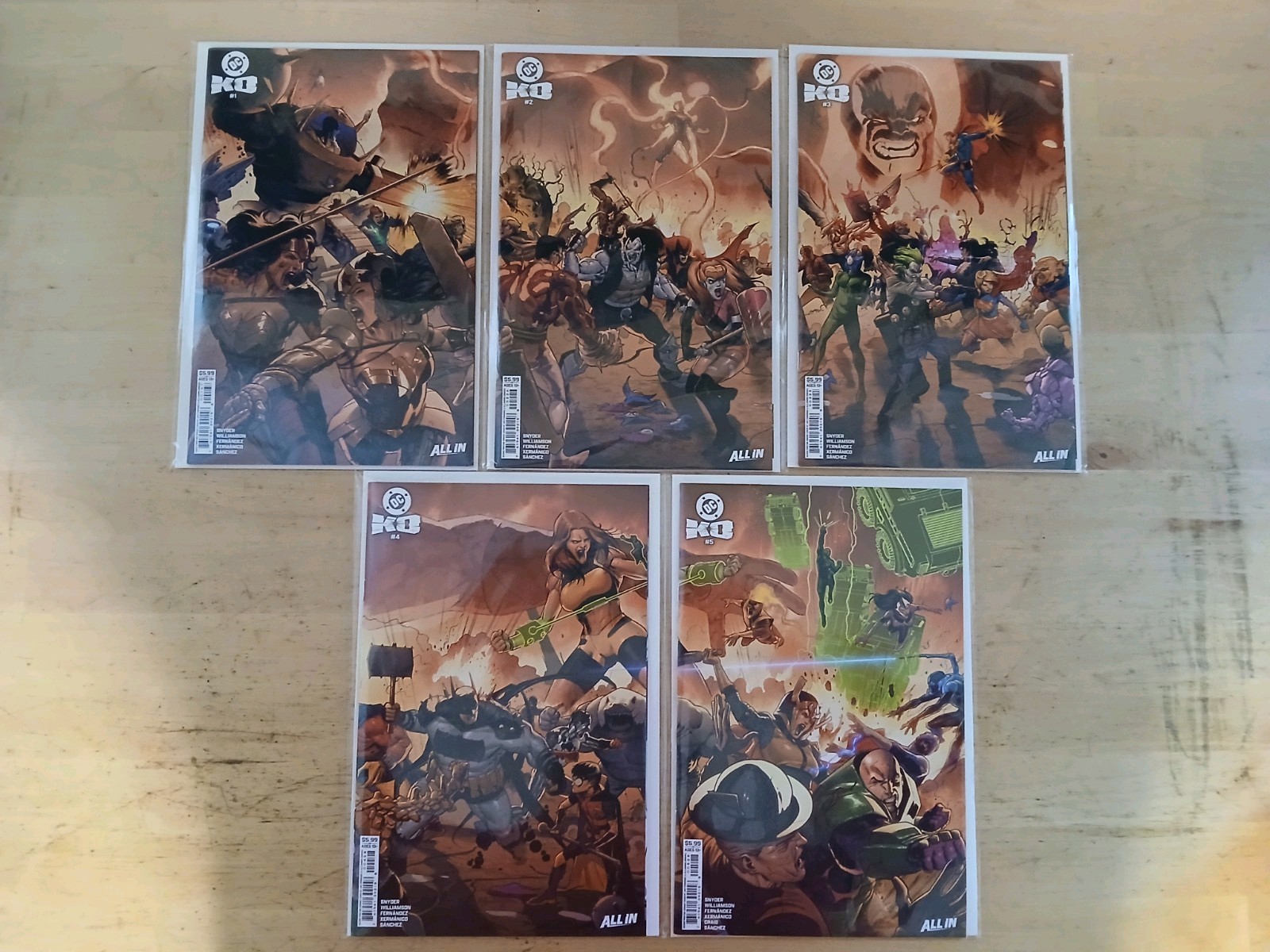 DC KO #1 2 3 4 5 Javier Fernandez CONNECTING Cover SET Lot DC Comics