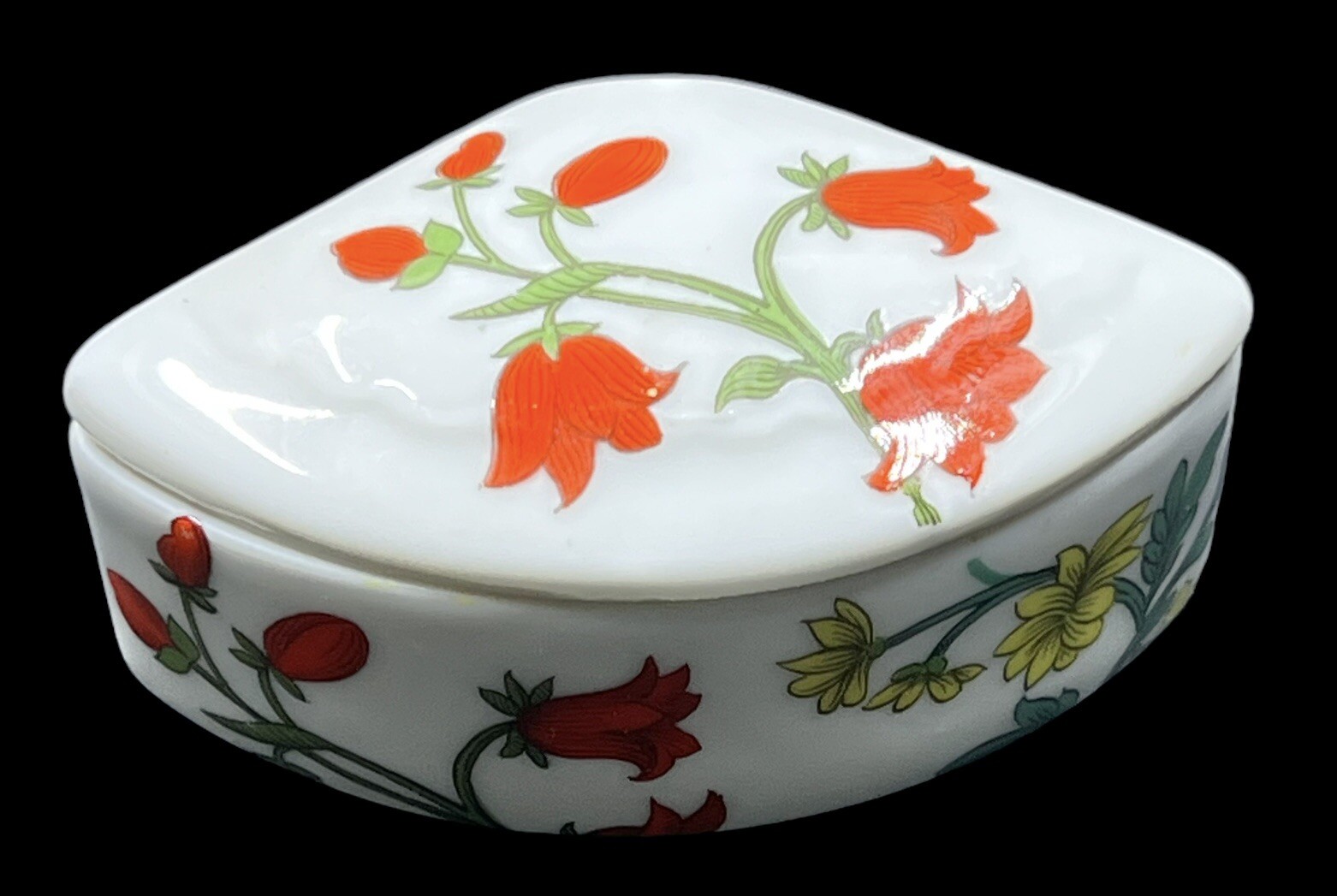 Vintage Limoges France Trinket Box Porcelaine De Paris Hand Painted Flowers