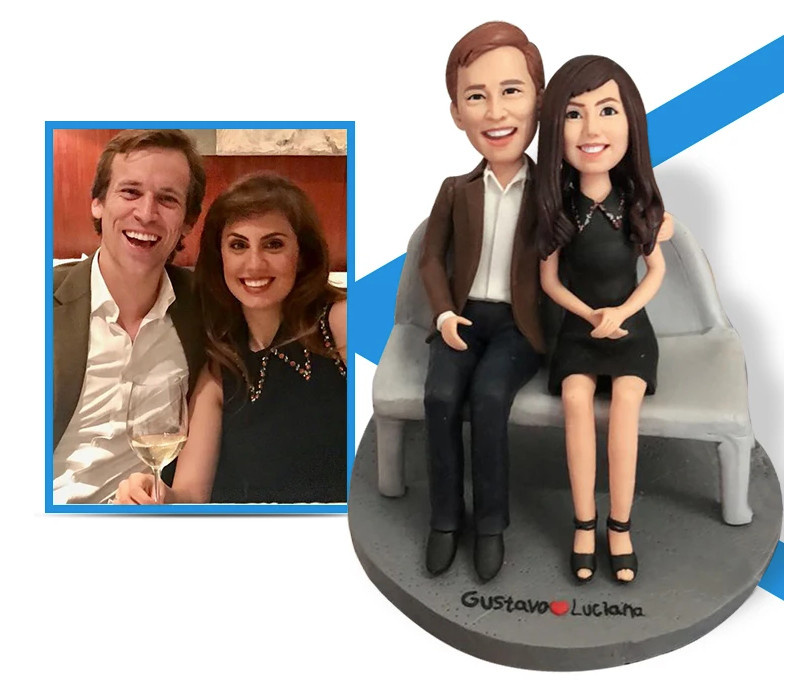 Custom Handmade Clay Sculpture; customizable with photo, clothes, and pose.