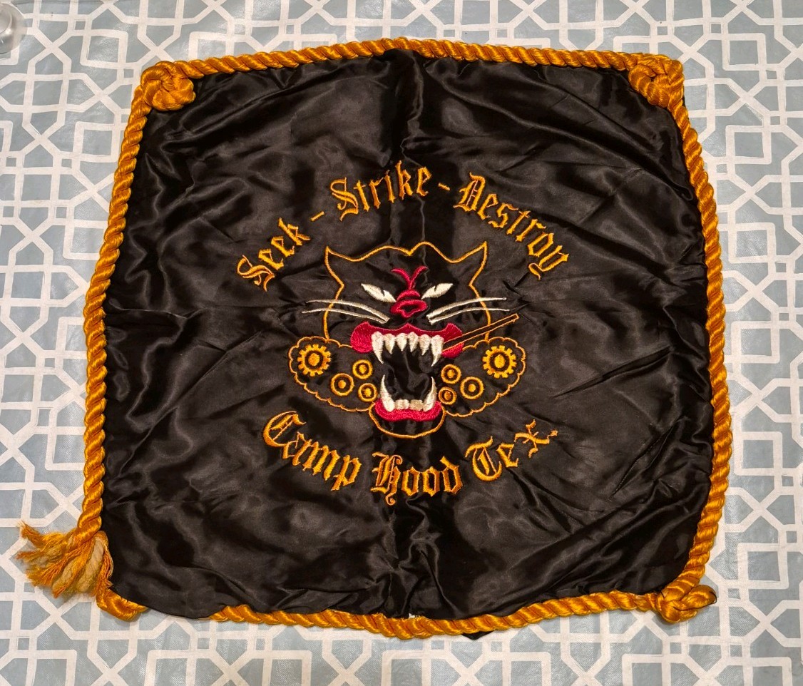 WW2 US Army Fort Hood Tank Destroyer Embroidered Pillow Sham 