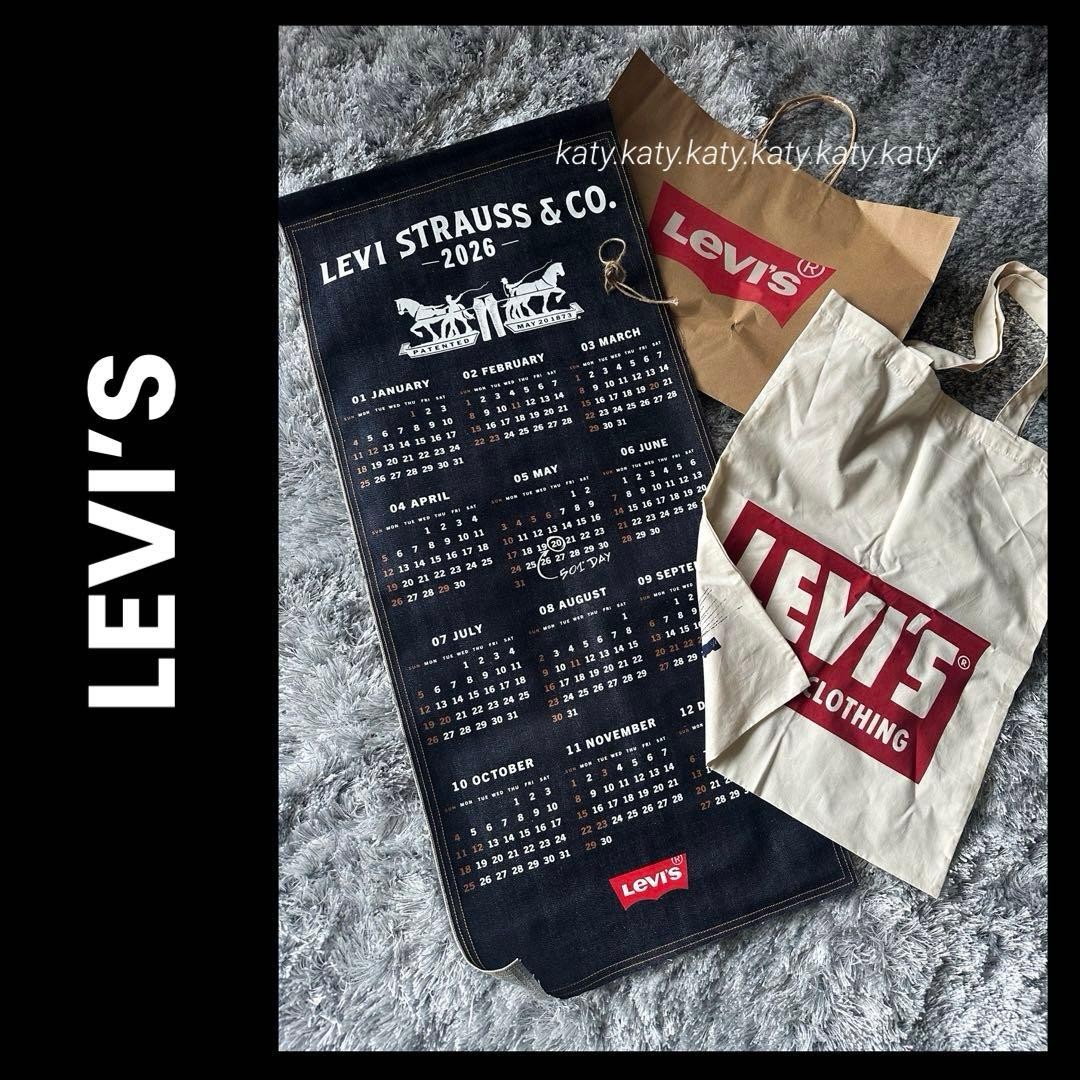 Levi\'s Novelty Levi S2026 Calendar Tote Bag Rare US Denim Model Liited Edition V