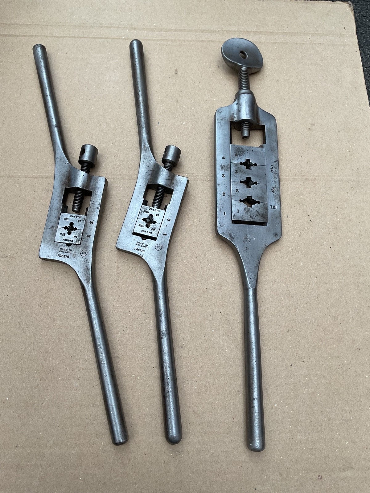 VINTAGE PRESTO & SNAIL BRAND STOCK DIE HOLDERS X 3