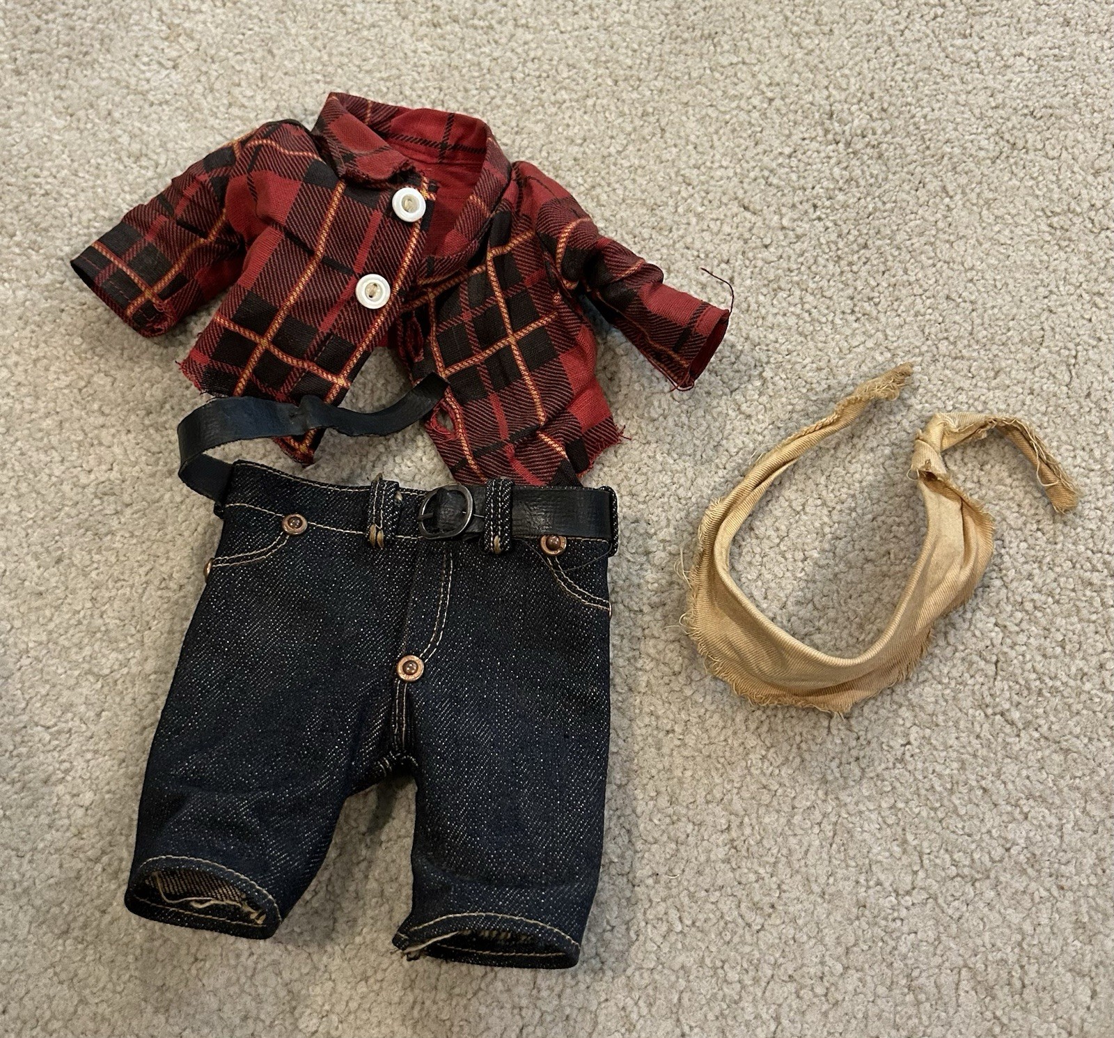 Vtg Original Buddy Lee Advertising Display Cowboy Outfit Composition Doll