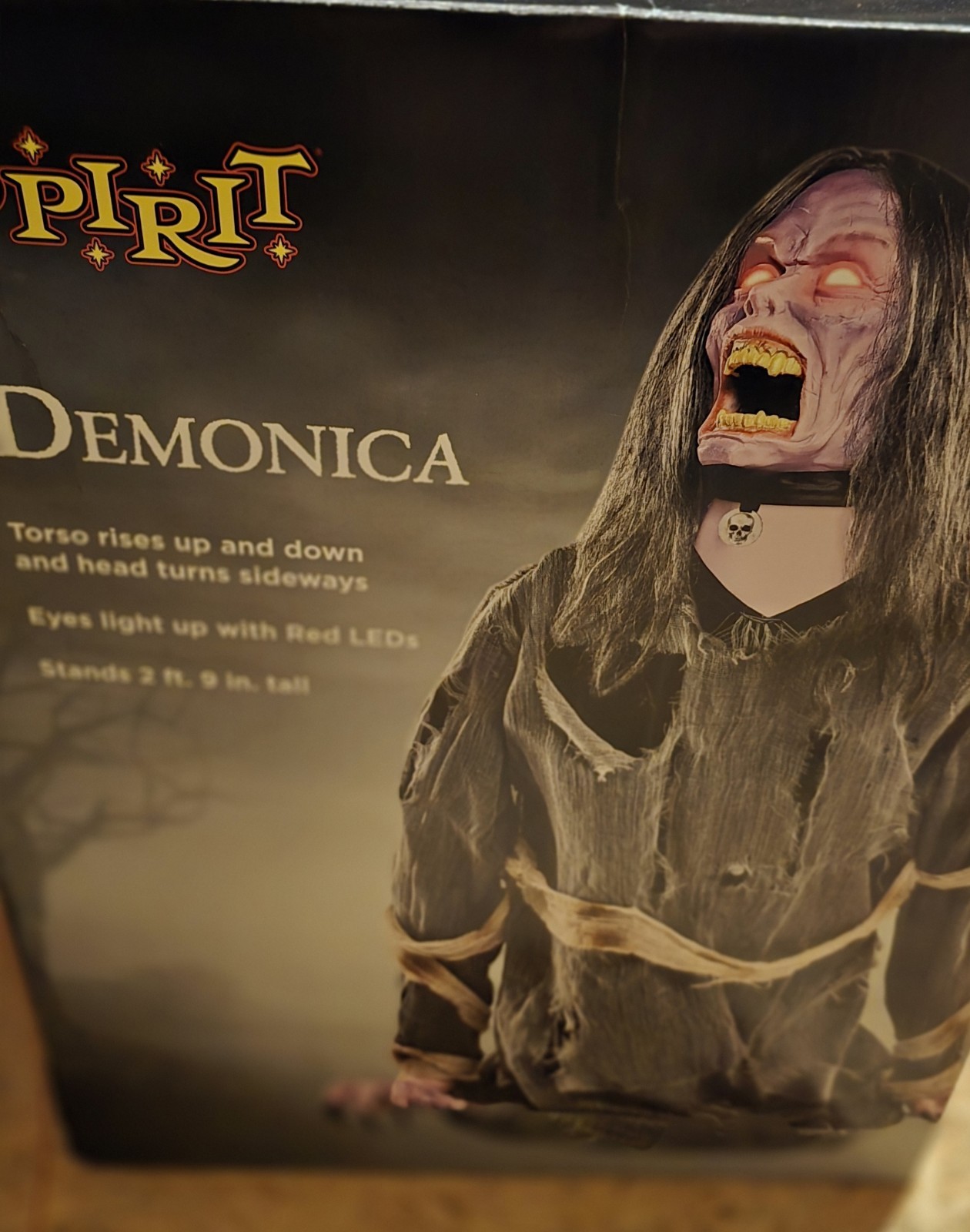 Spirit Halloween 3.2 Ft Demonica Animatronic Halloween Prop