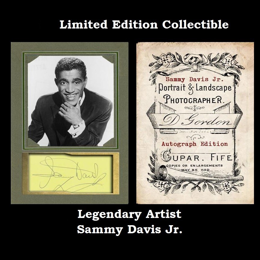 SAMMY DAVIS JR Legends Photo Card Art Collectible Original Design Facsimile Auto