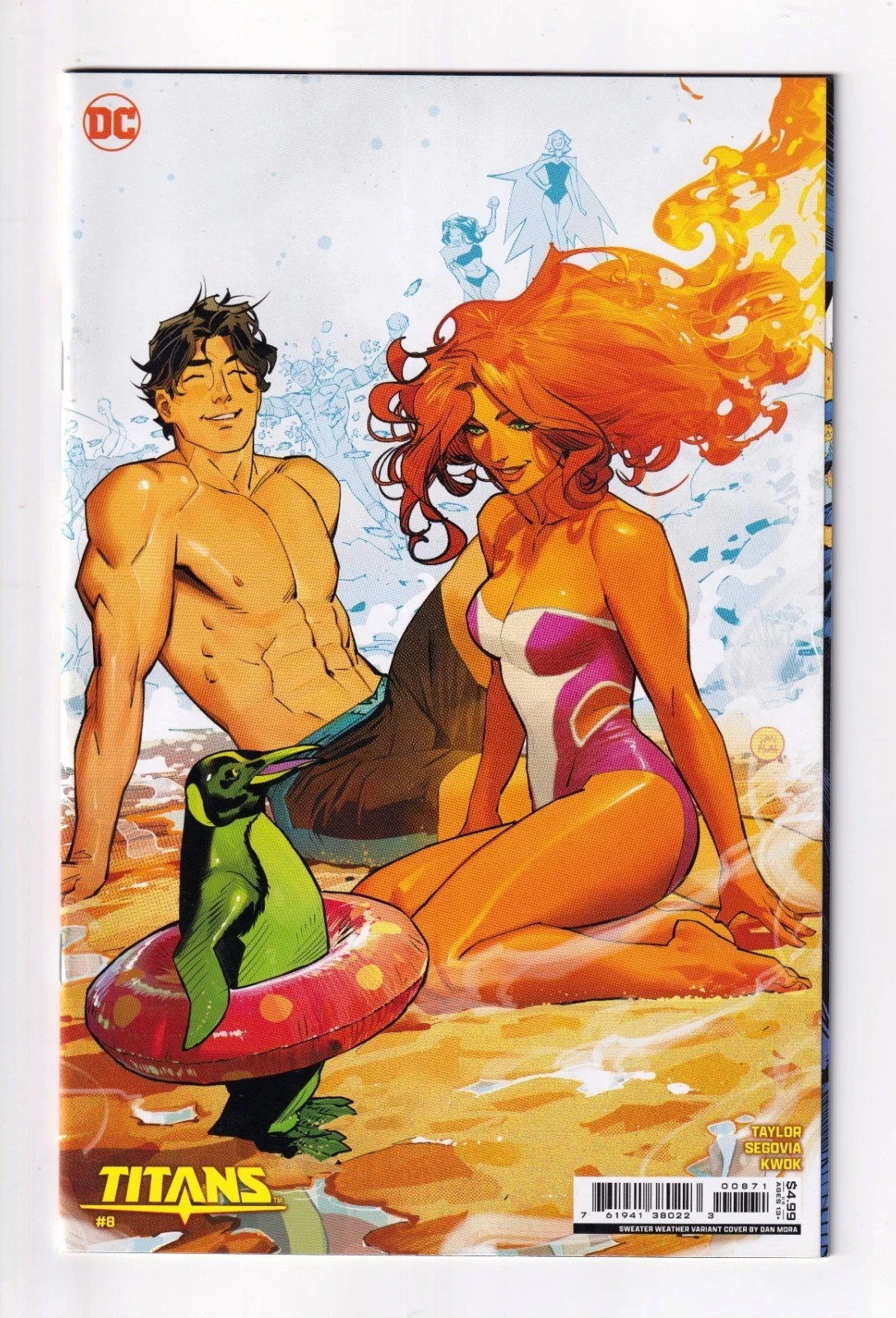 TITANS #8 (2024) MORA SWEATER WEATHER VARIANT HTF NICE NM RAW