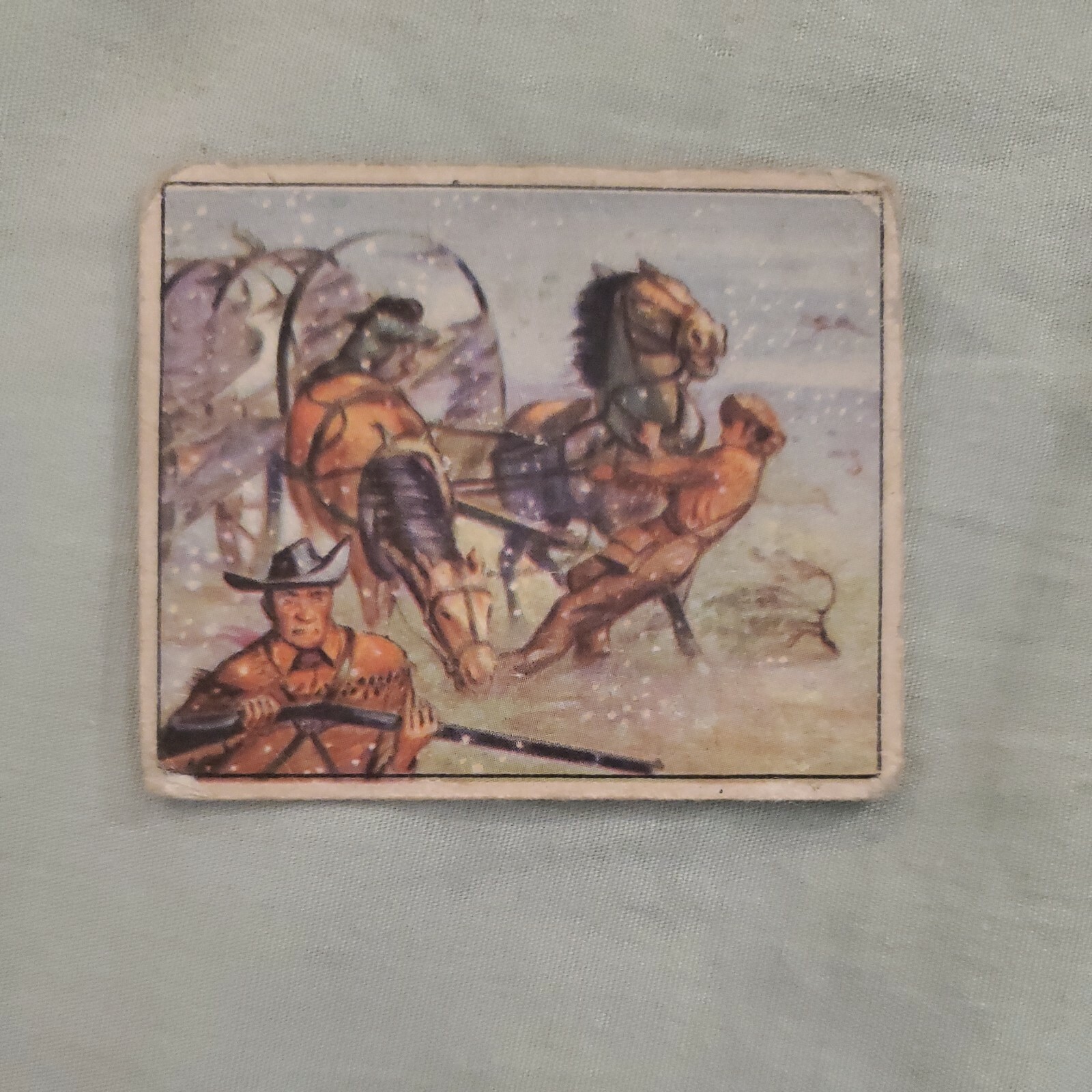 1949/50 Bowman Wild West #A-17 Battling a Tempest