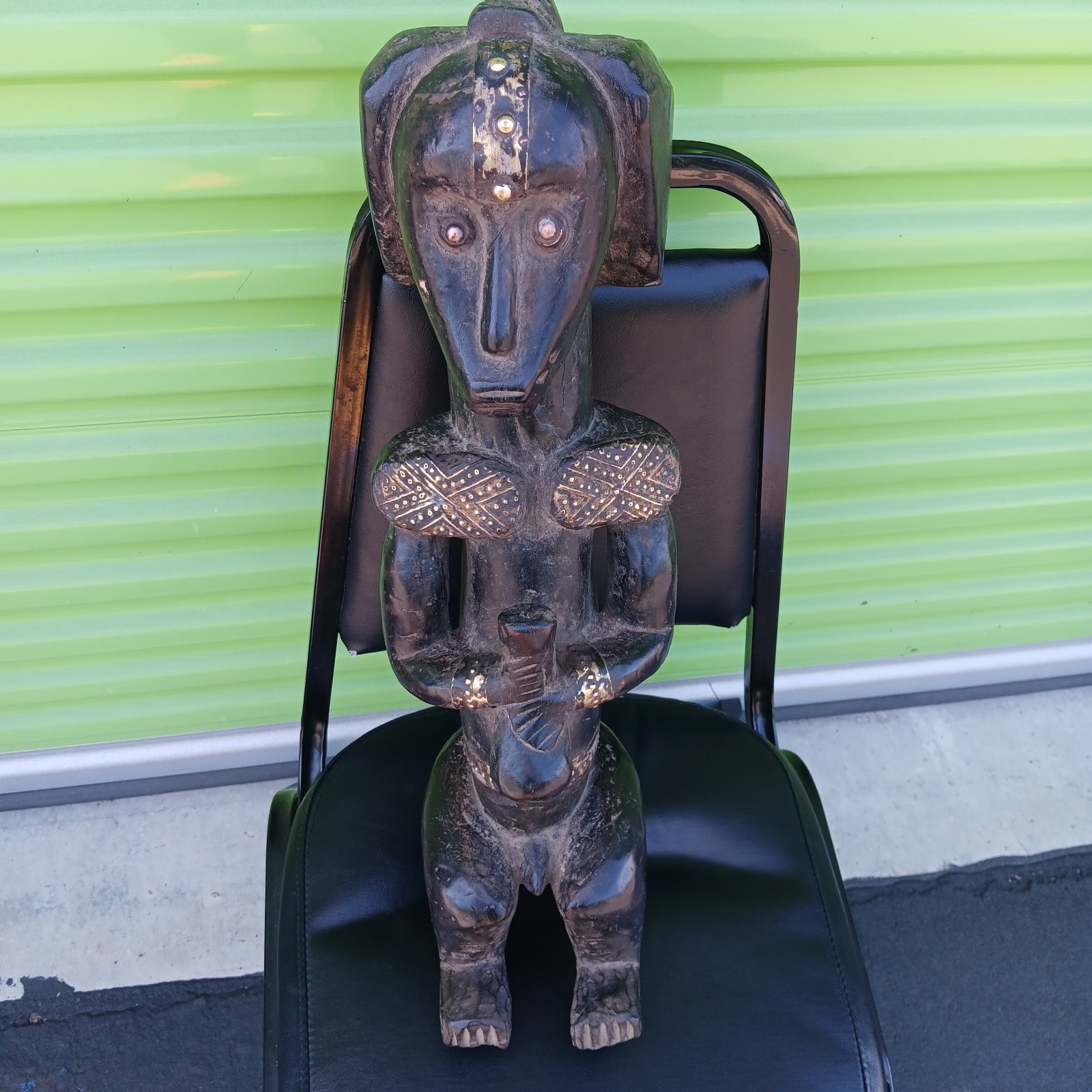 Amazing Reliquary Fang Cultural  Statue Fang Manbeya from Gabon 24x8x8