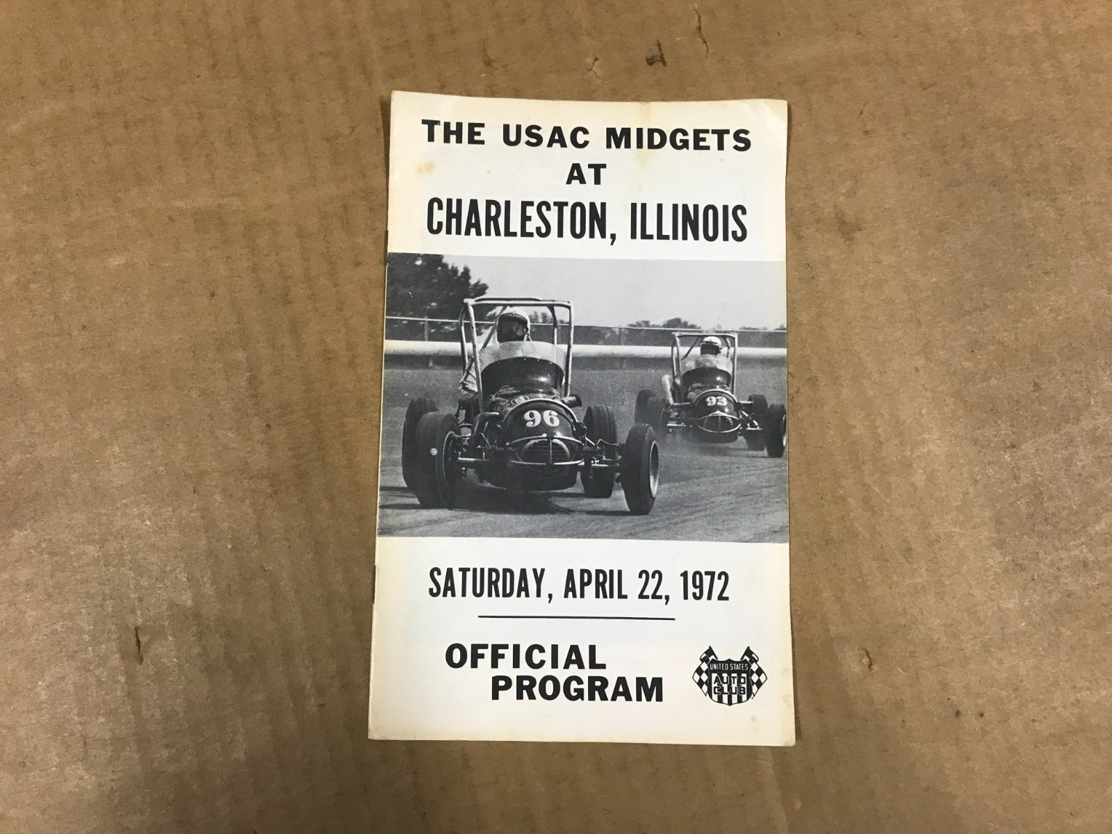 Vintage USAC Midgets At Charleston, Illinois - April 22, 1972 Program