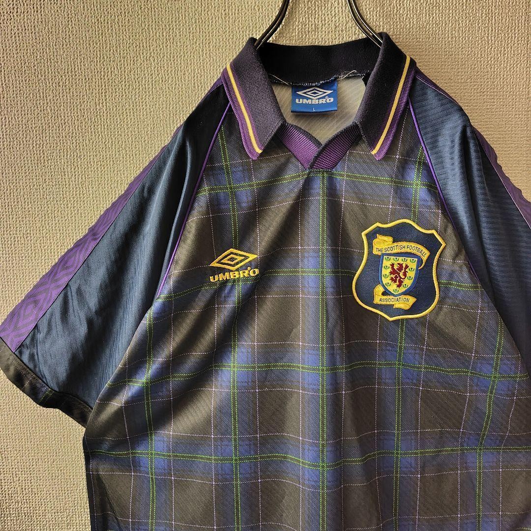 Umbro Scotland National Team Uniform 94 96 Made in England L From Japan