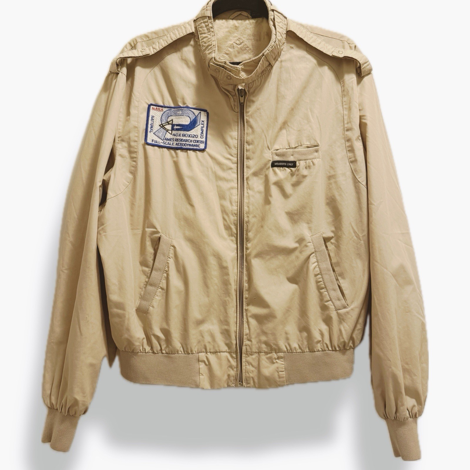 1980s NASA Employee Patch Ames Research Center Members Only Jacket Size 44