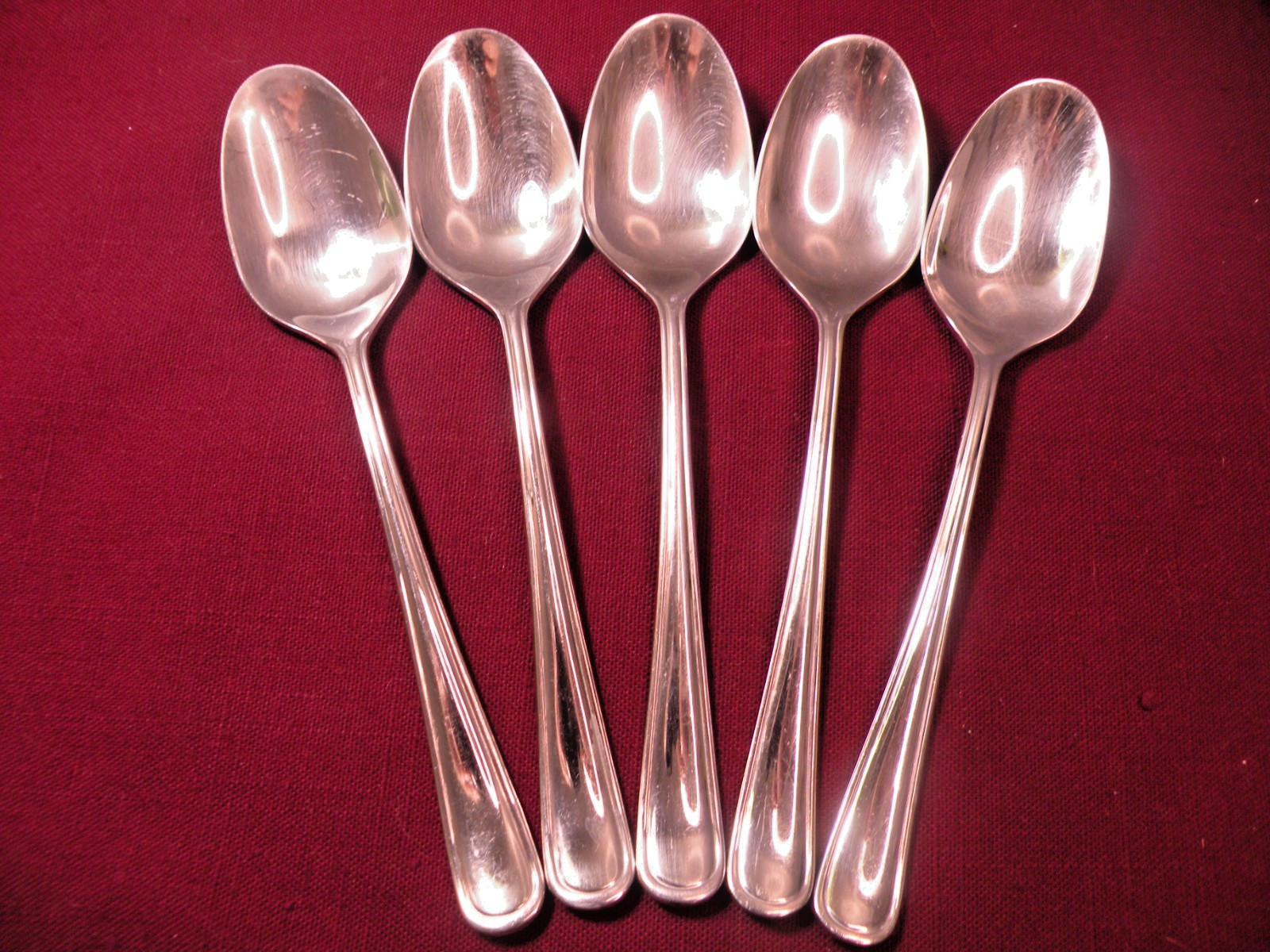 Set Of 5 Teaspoons J A Henckels Cottage Stainless Steel Flatware 6 3/8\