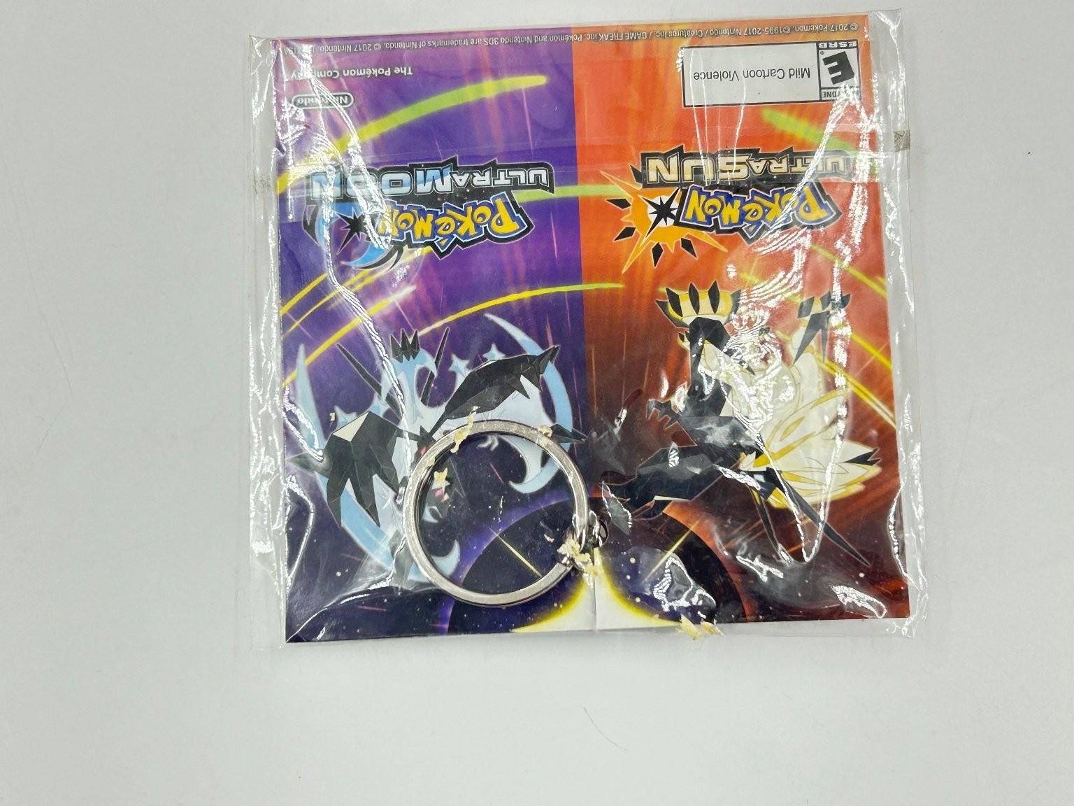 Pokémon ULTRA SUN Keychain Enamel Metal Figural w/ Split Ring