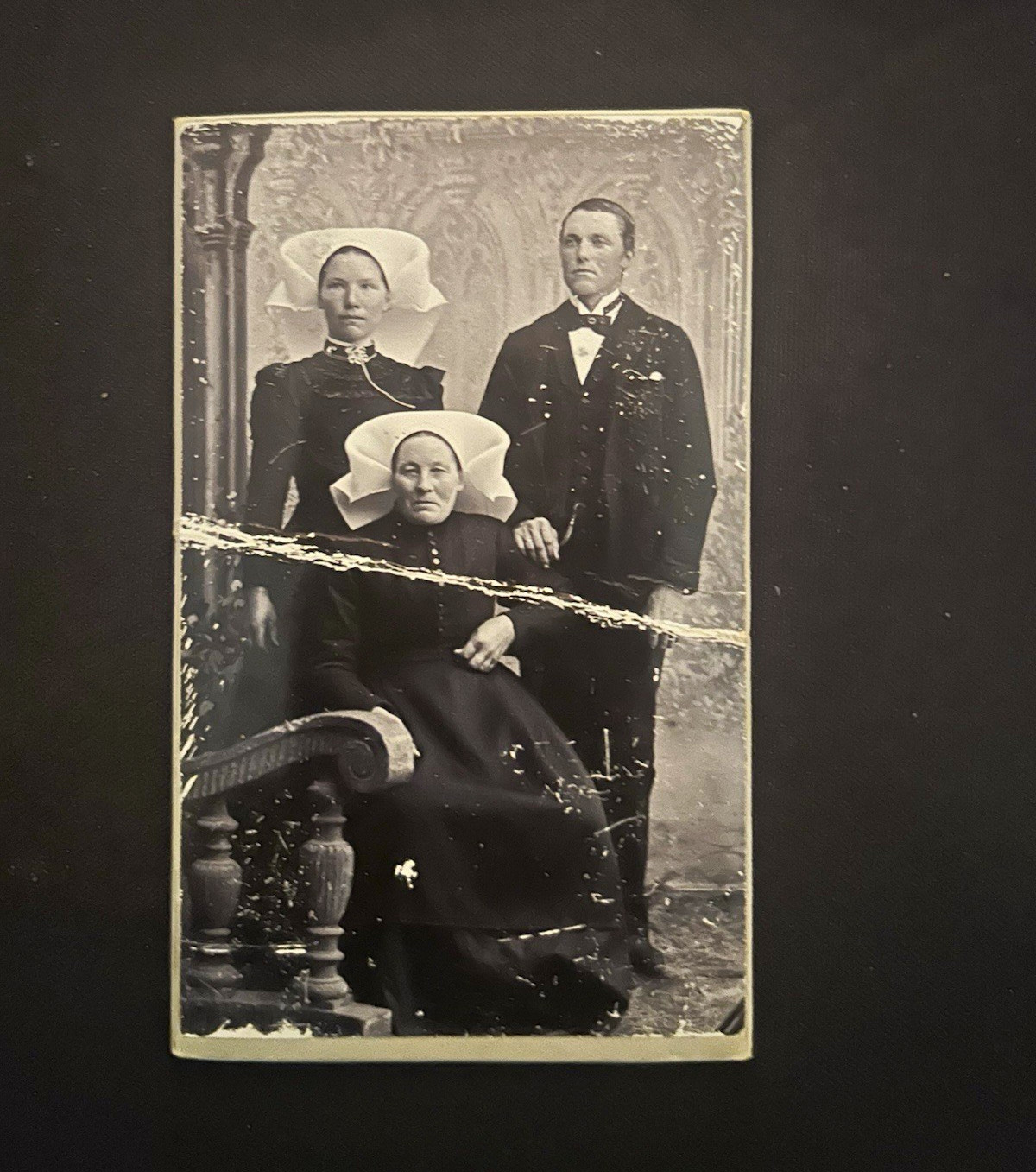 Antique 1890s Norwegian Family Photo Voss Folk Costume A. Tellefsen Norway