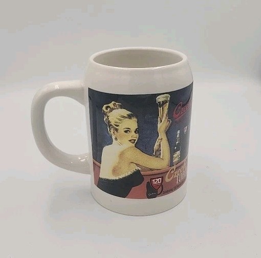 Czechvar Premium Czech Lager Ceramic Czech-Toberfest Poster Art Beer Mug Stein