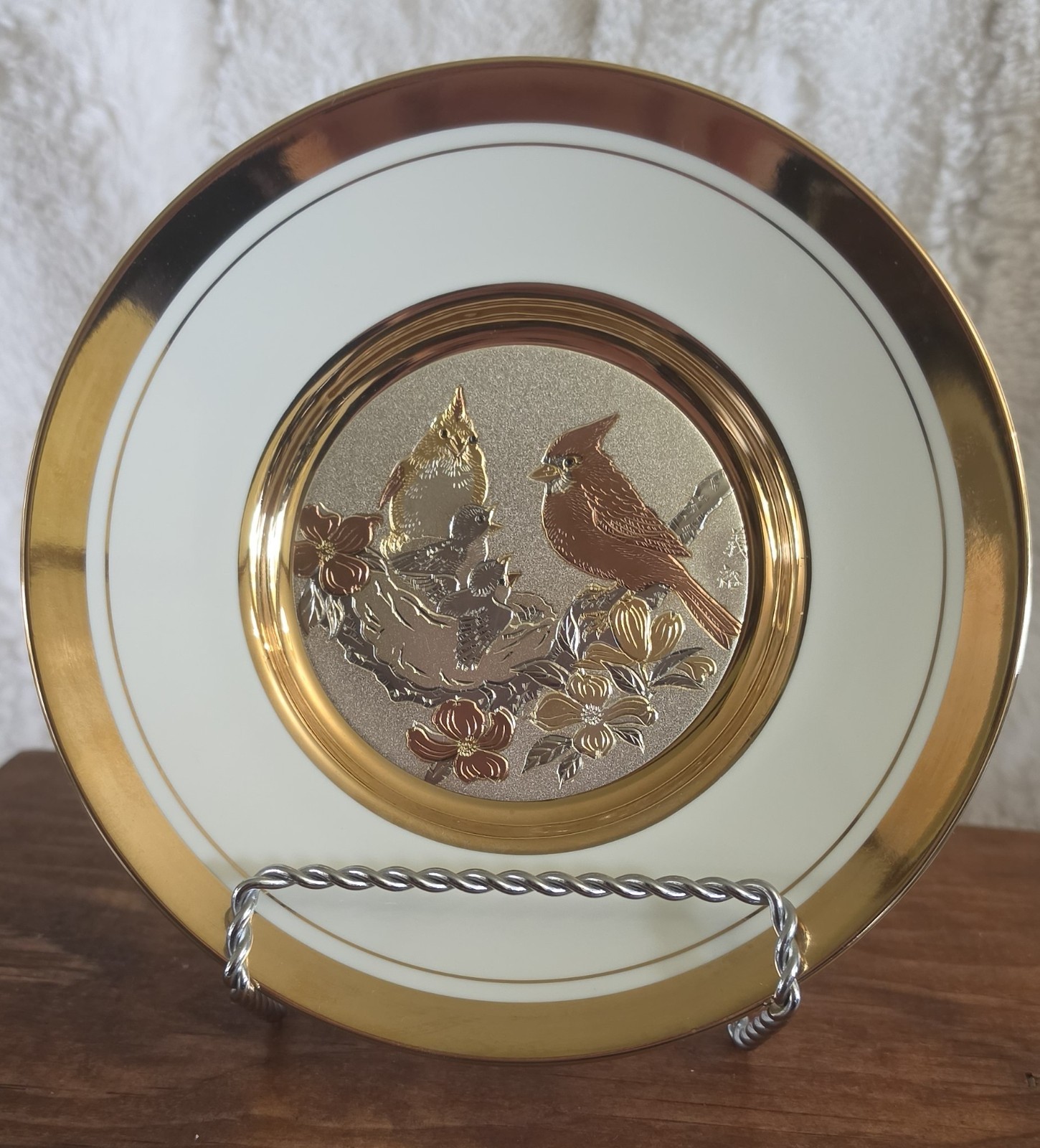 The Art Of Chokin~Dynasty Gallery~24 Kt Gld Etched Decor. Japan plate