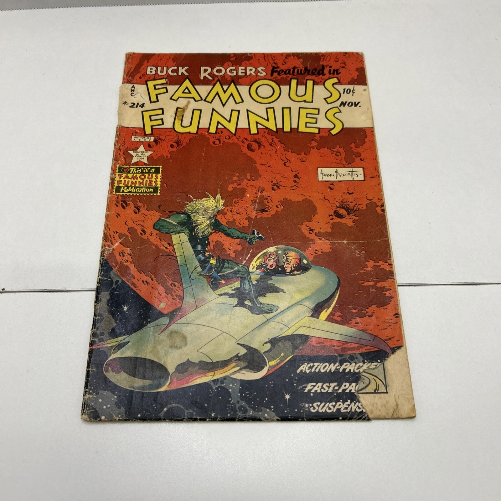 Famous Funnies #214 Classic Frank Frazetta BUCK ROGERS 1954 RARE SEE PHOTOS Famous Funnies #214 Classic Frank Frazetta BUCK ROGERS 1954 RARE SEE PHOTOS