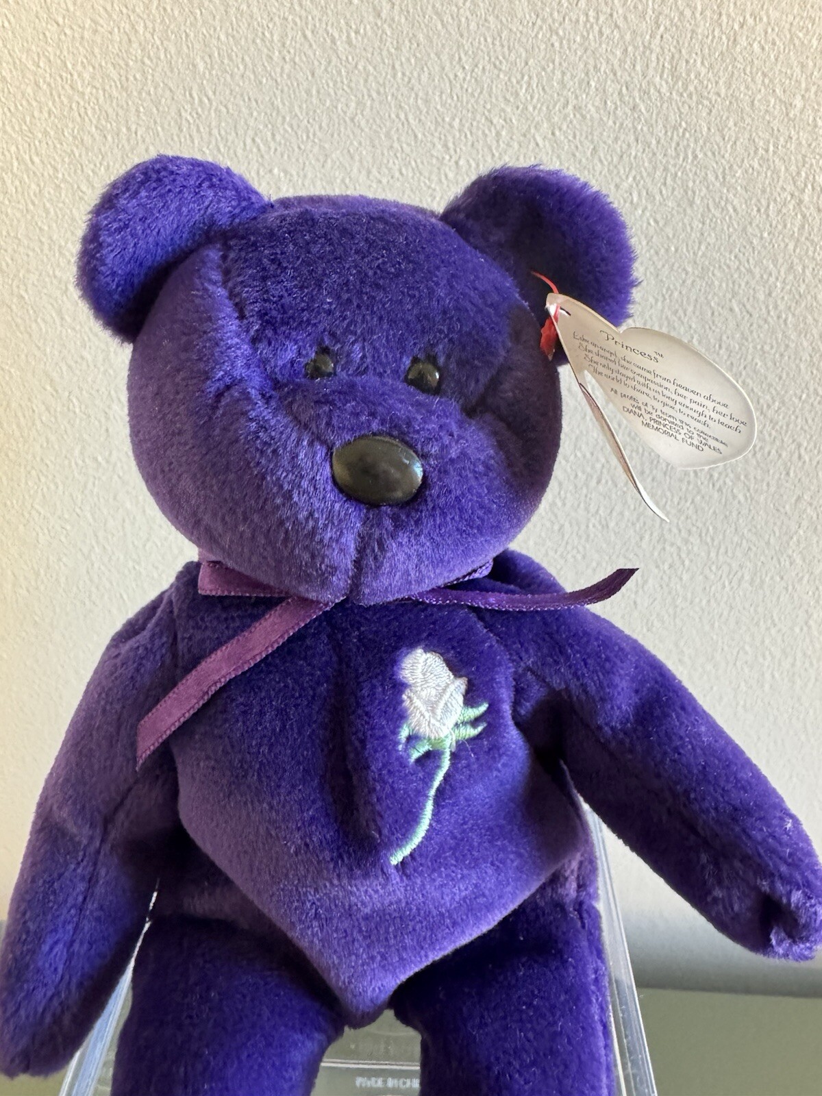 RARE Ty Beanie Babies Princess Diana Bear Toy WITH ERRORS
