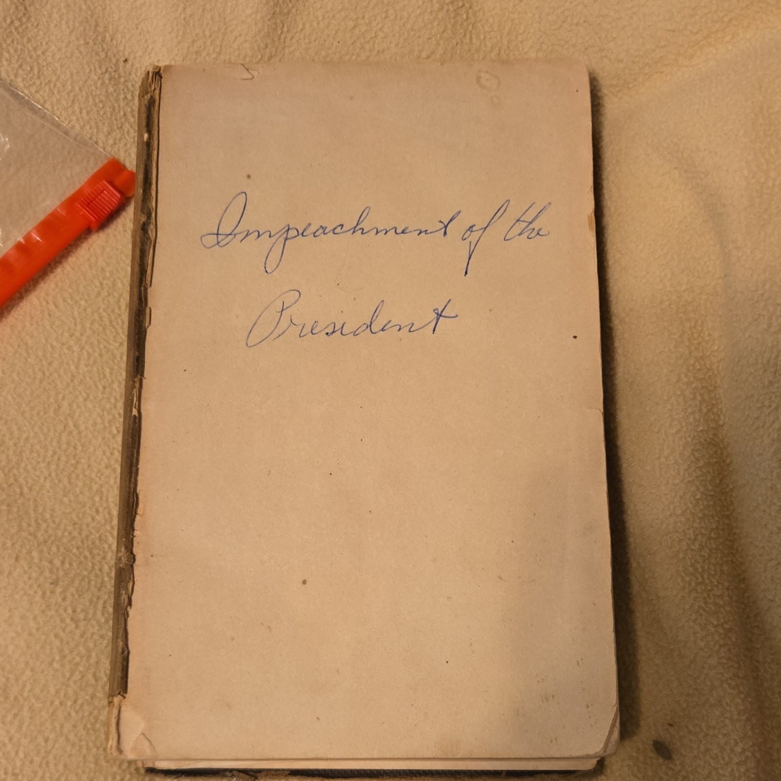 Trial of Andrew Johnson Impeachment Vol II Book 1868 United States Politics