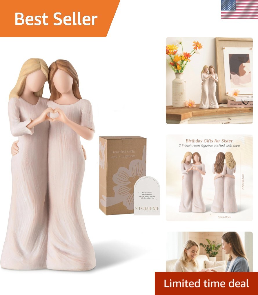 Heartfelt Sister Figurine - Hand-Painted Gift for Best Friends and Sisters