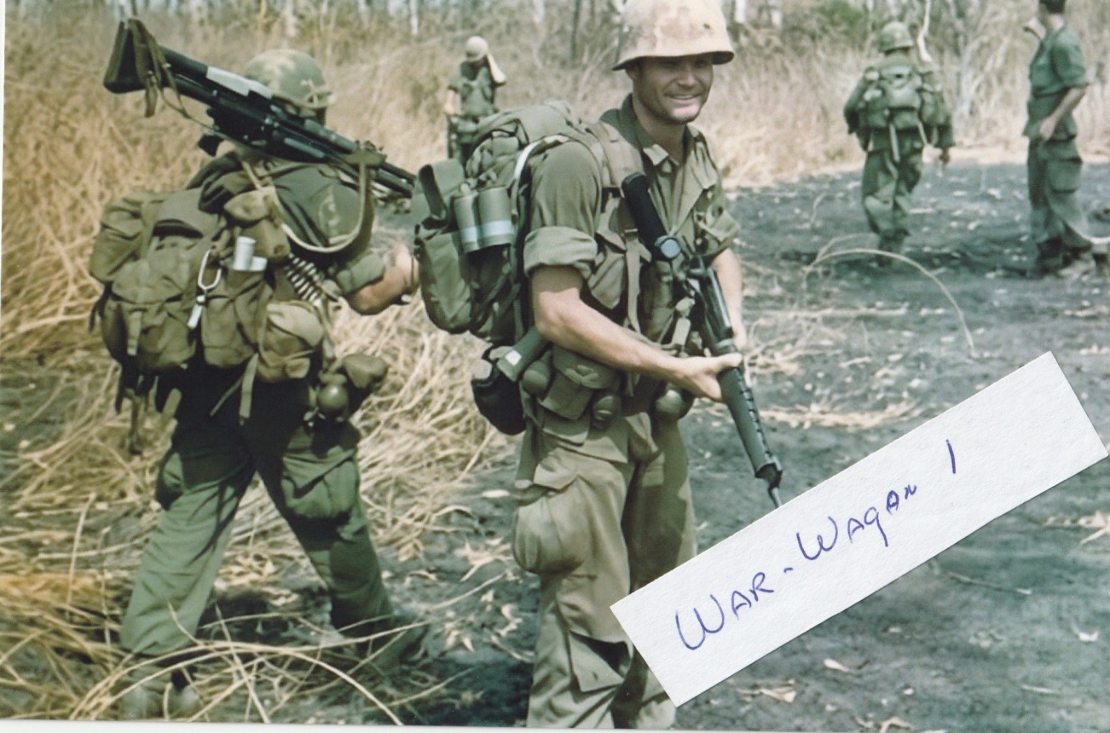 Vietnam  War  Photo --Soldiers On The Move