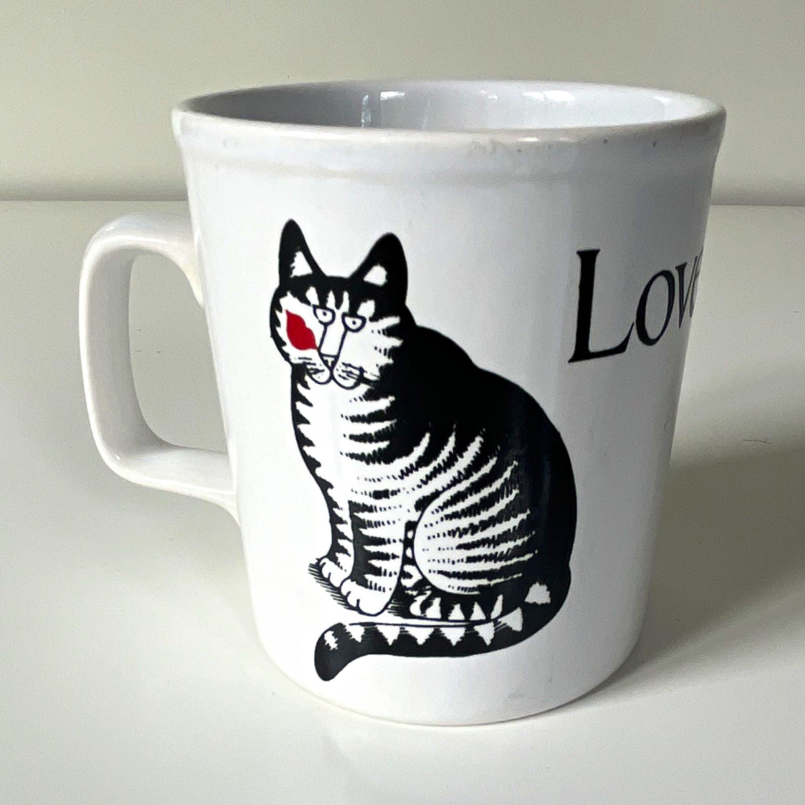 VTG Kiln Craft Tableware Pottery Cat Mug \