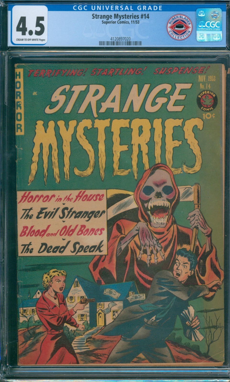 Strange Mysteries #14 ⭐ CGC 4.5 ⭐ Golden Age Horror PCH Superior Comic 1953