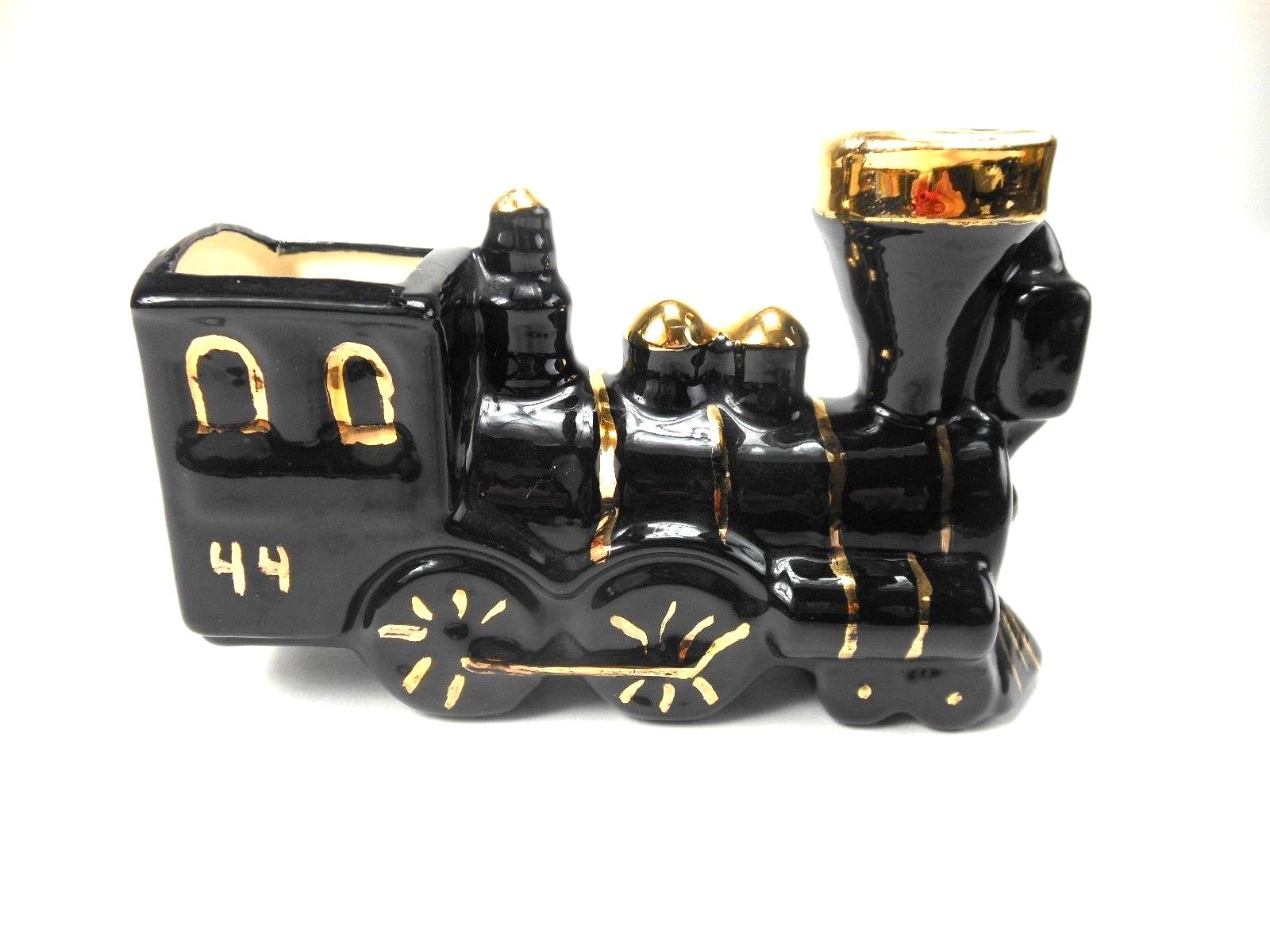 1950s Ceramic Locomotive Planter Train Collectible Figural Pottery 1950s Ceramic Locomotive Planter Train Collectible Figural Pottery