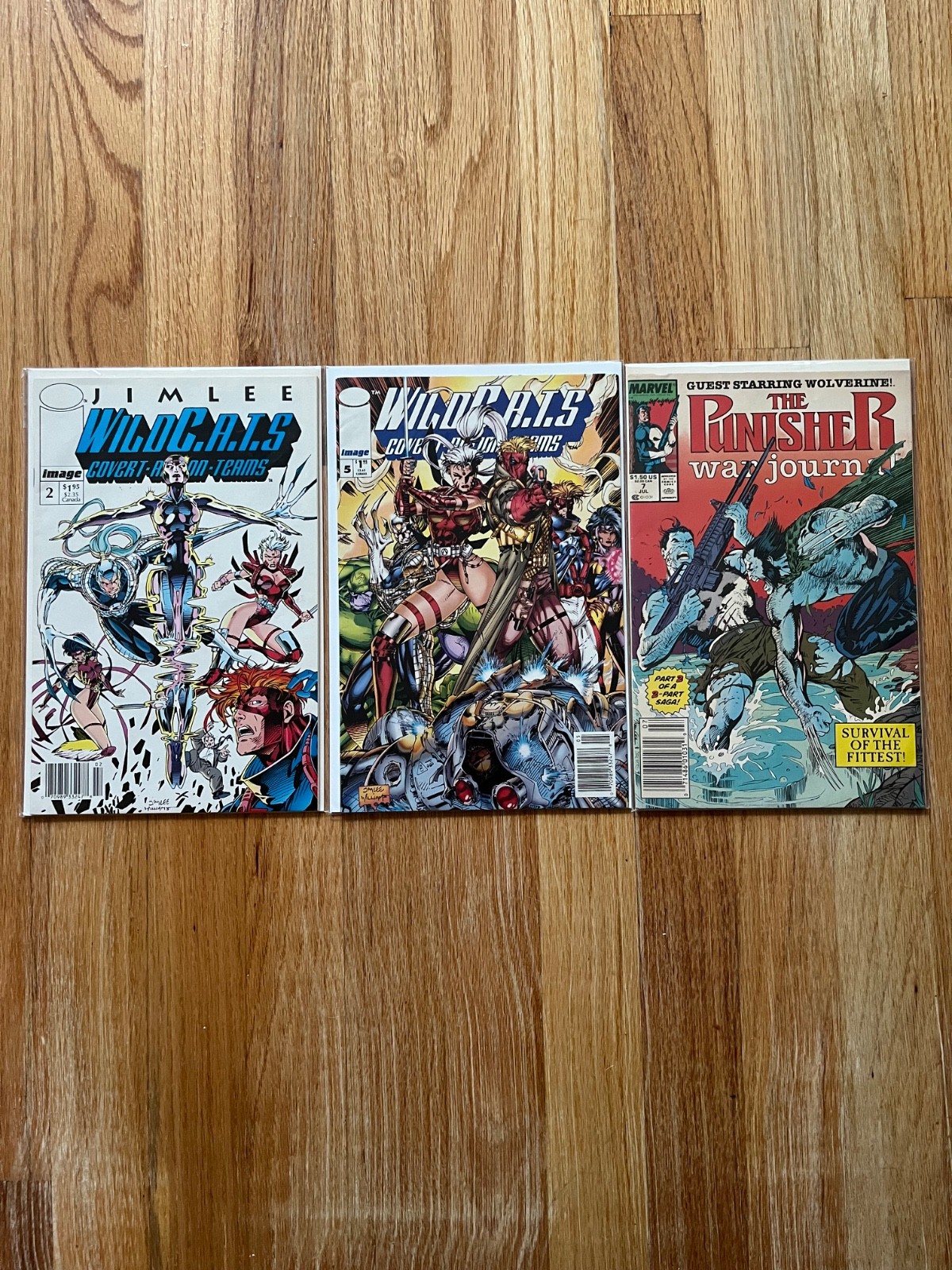 Jim Lee WildC.A.T.s #2 #5 NEWSSTAND Variant Lot NM Wildcats + Punisher Bonus